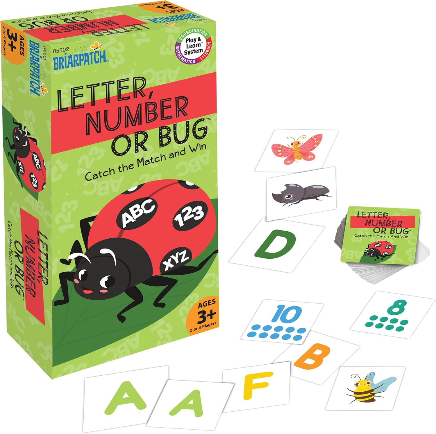 Briarpatch | Letter, Number or Bug Game, Stocking Stuffer, Travel-Friendly, Early Learning Game, Kid’s Holiday, Ages 3+