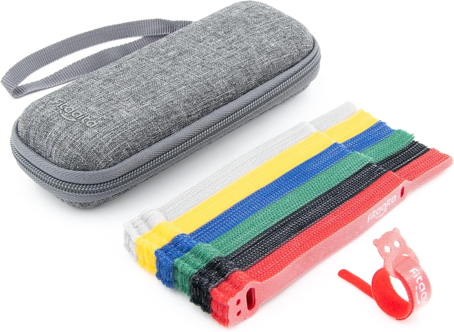 60PCS Reusable Cable Ties,Electronic Organizer Travel Bag Set. Adjustable 6.5-Inch Cord Straps,Cable Organizer,Cord Wrap.Multi color,Multi Purpose Wire Management for Home,Travel,Office,Data Centers