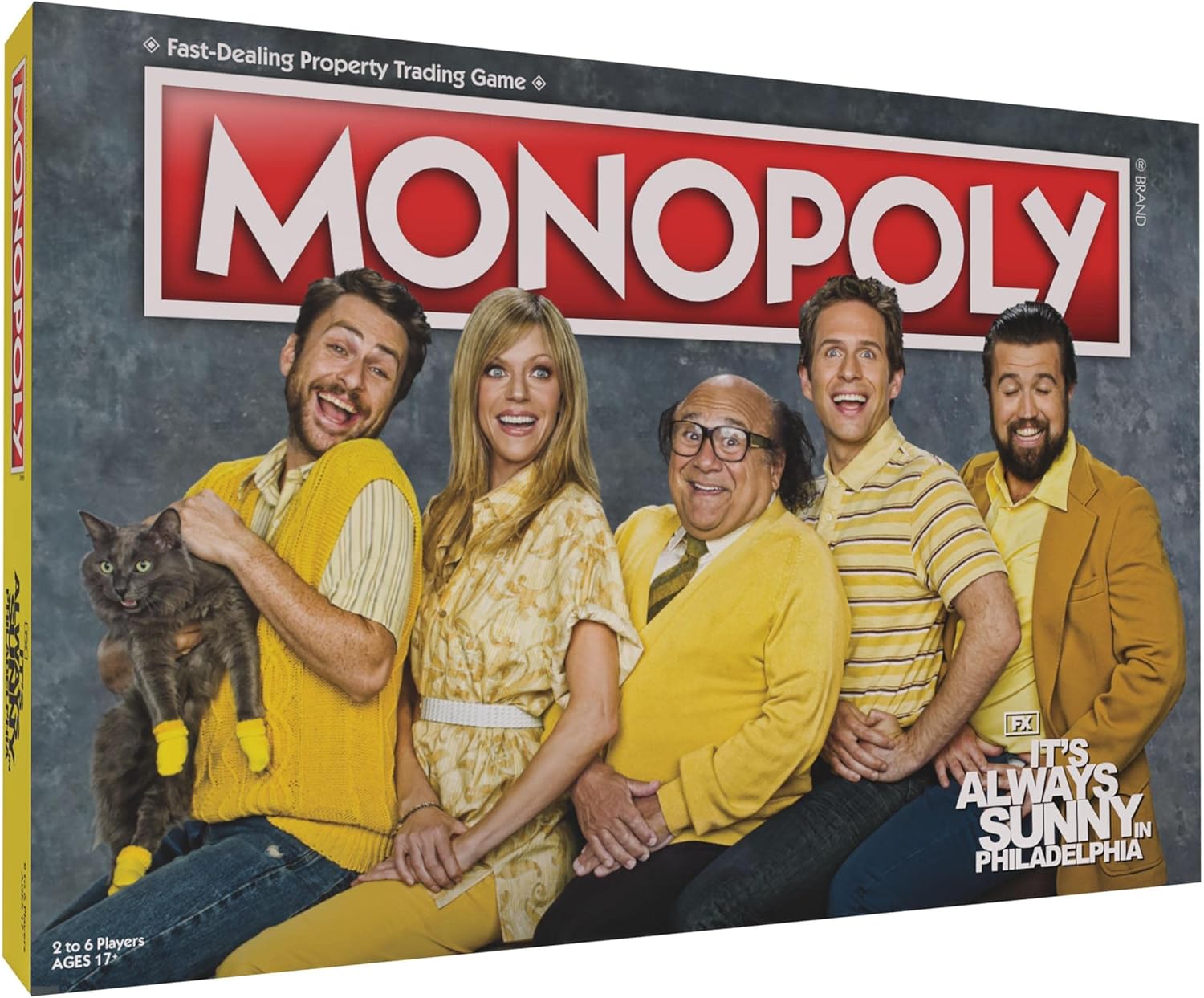 Monopoly It’s Always Sunny in Philadelphia | Officially Licensed Monopoly Board Game | Award Winning FX Sitcom