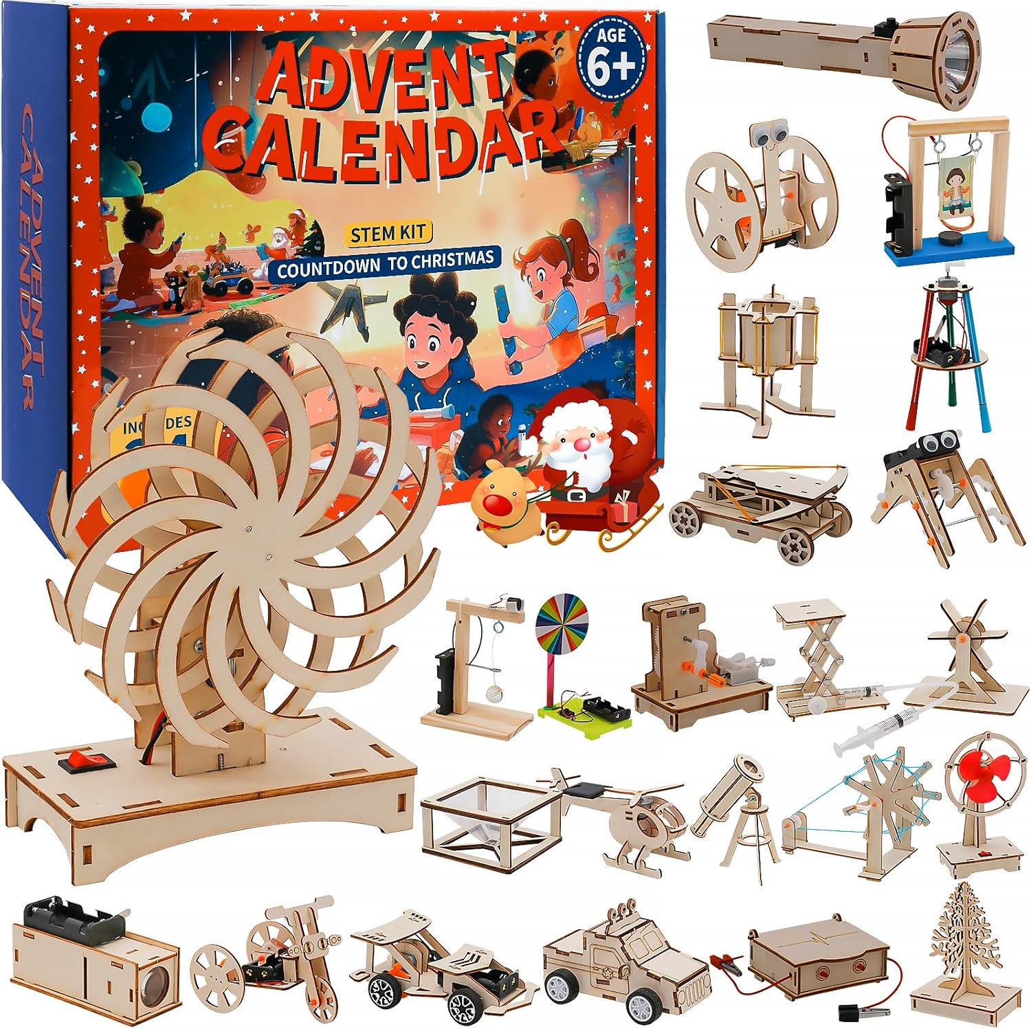 Advent Calendar 2024 Kids Boys – Christmas Advent Calendar Science STEM Kit for Kids – 24 Days of Christmas Countdown Toys Xmas Surprise Gift Christmas Party Favors Kids Teens