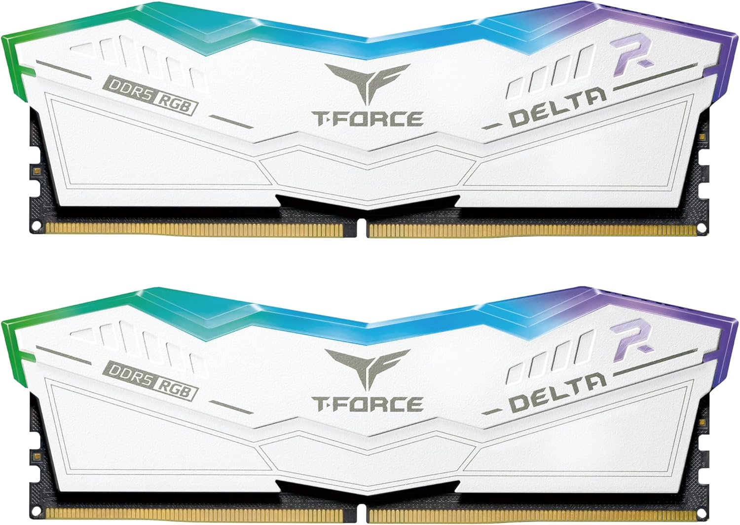 TEAMGROUP T-Force Delta RGB DDR5 Ram 32GB (2x16GB) 6000MHz PC5-48000 CL38 Intel XMP 3.0 & AMD Expo Compatible Desktop Memory Module Ram White FF4D532G6000HC38GDC01