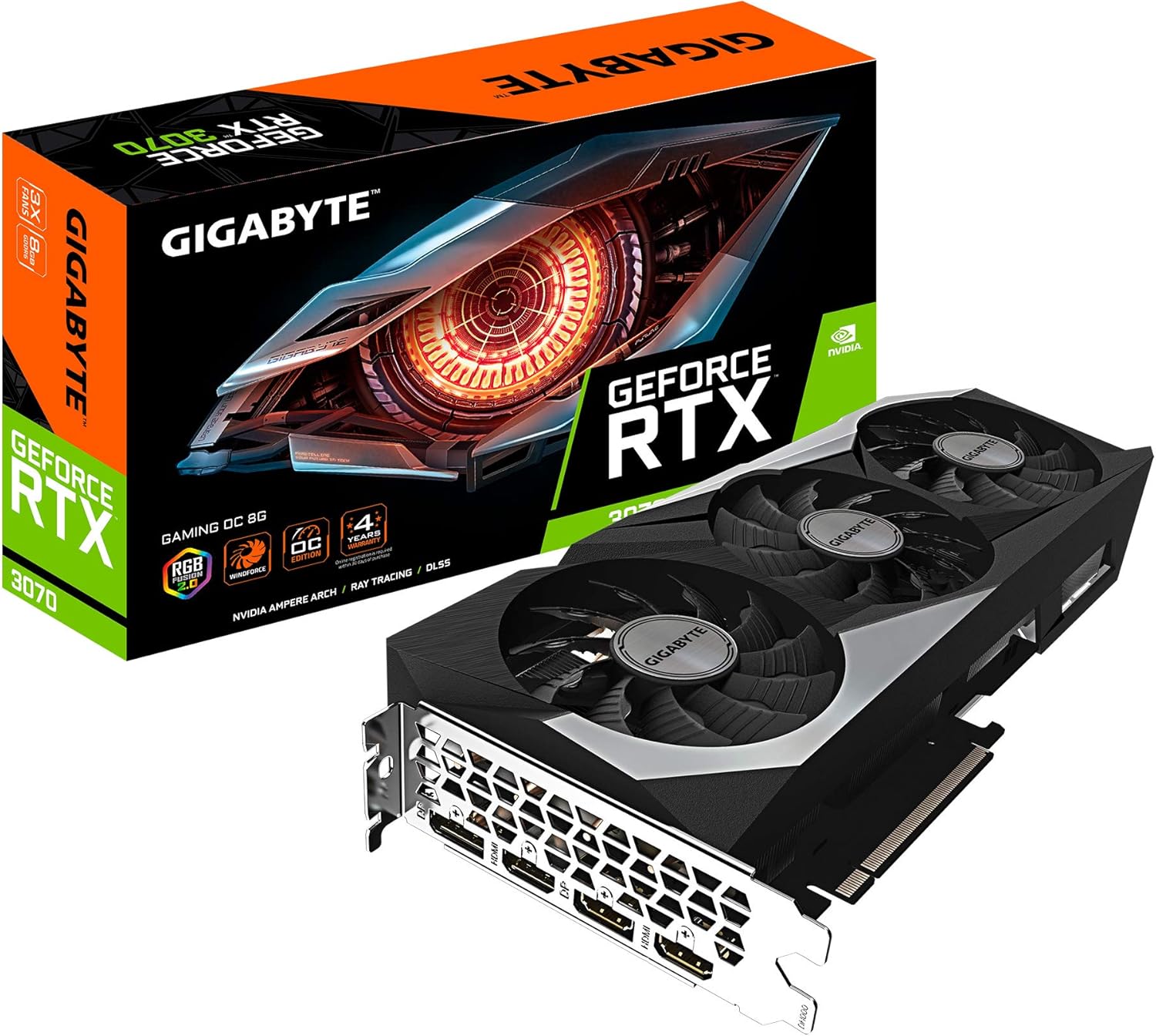 Gigabyte GeForce RTX 3070 Gaming OC 8G Graphics Card, 3X WINDFORCE Fans, 8GB 256-Bit GDDR6, GV-N3070GAMING OC-8GD Video Card