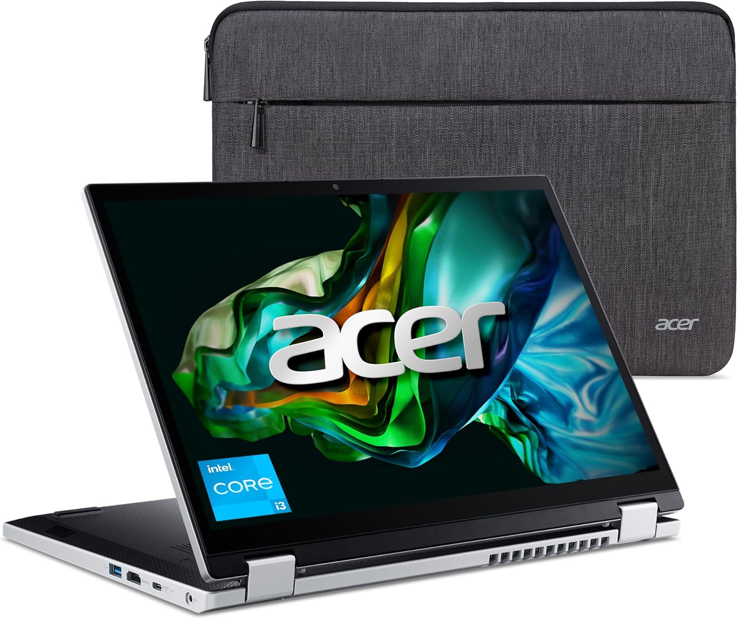 Acer Aspire 3 Spin 14 Convertible Laptop | 14″ 1920 x 1200 IPS Touch Display | Intel Core i3-N305 | Intel UHD Graphics | 8GB LPDDR5 | 128GB SSD | Wi-Fi 6 | Windows 11 Home in S mode | A3SP14-31PT-37NV