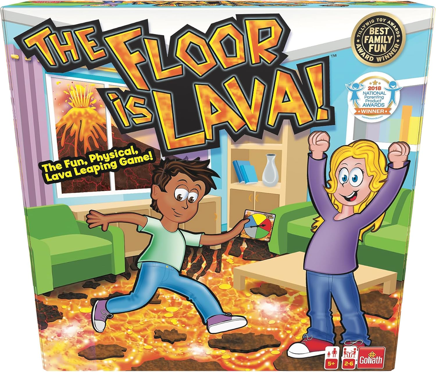 The Original The Floor is Lava! Game by Endless Games – Interactive Game For Kids And Adults – Promotes Physical Activity – Indoor And Outdoor Safe