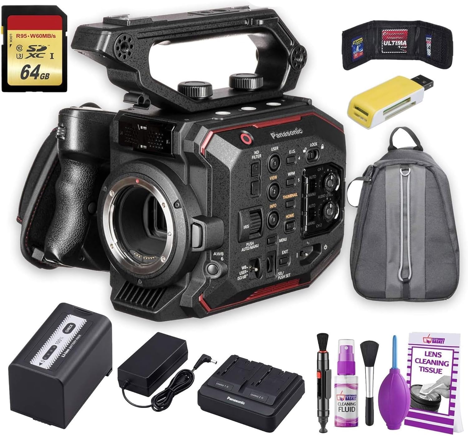 Panasonic AU-EVA1 Compact 5.7K Super 35mm Cinema Camera Standard Bundle