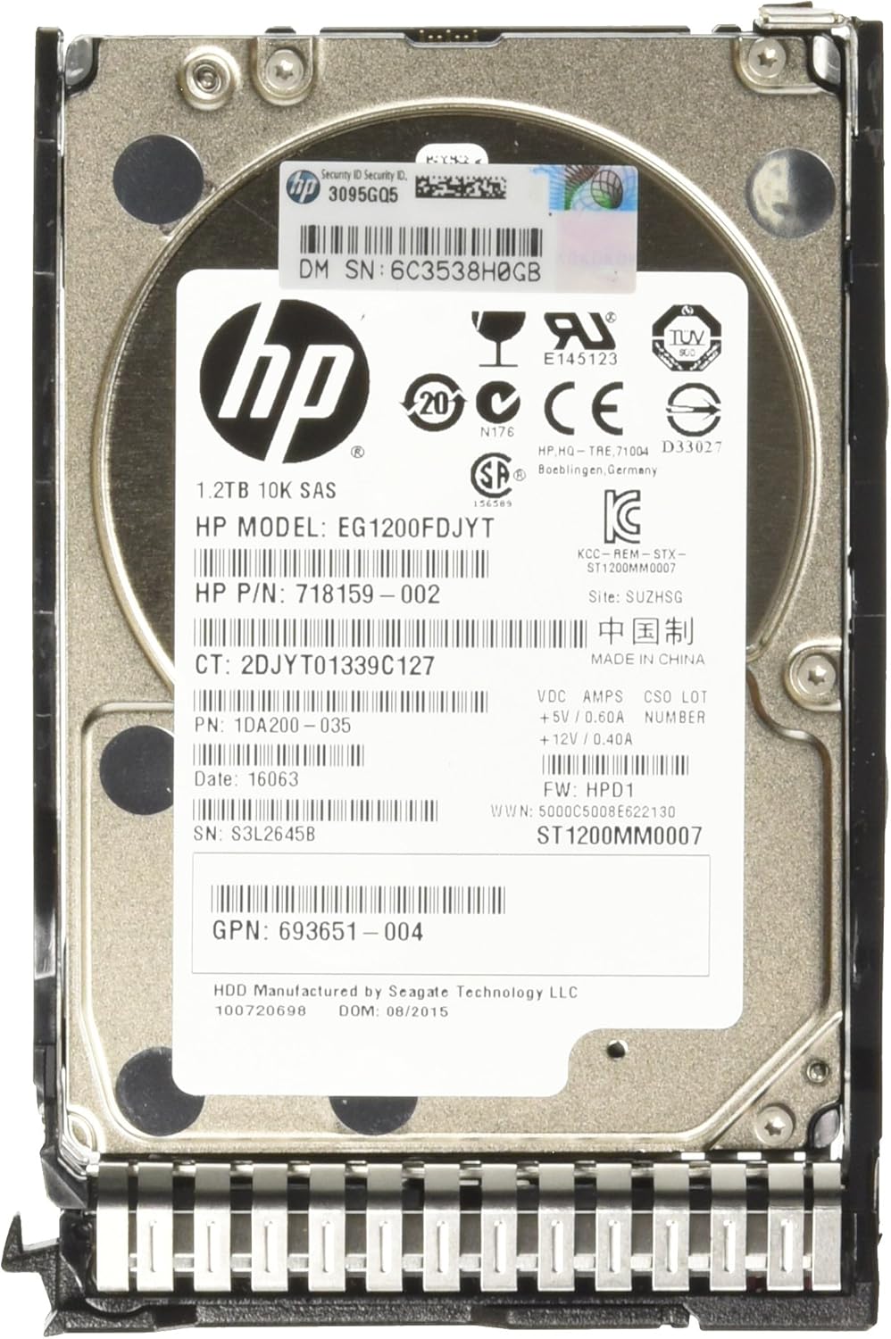 HP 2.5-Inch 1200 GB Hot-Swap SCSI 2 MB Cache Internal Hard Drive 718162-B21