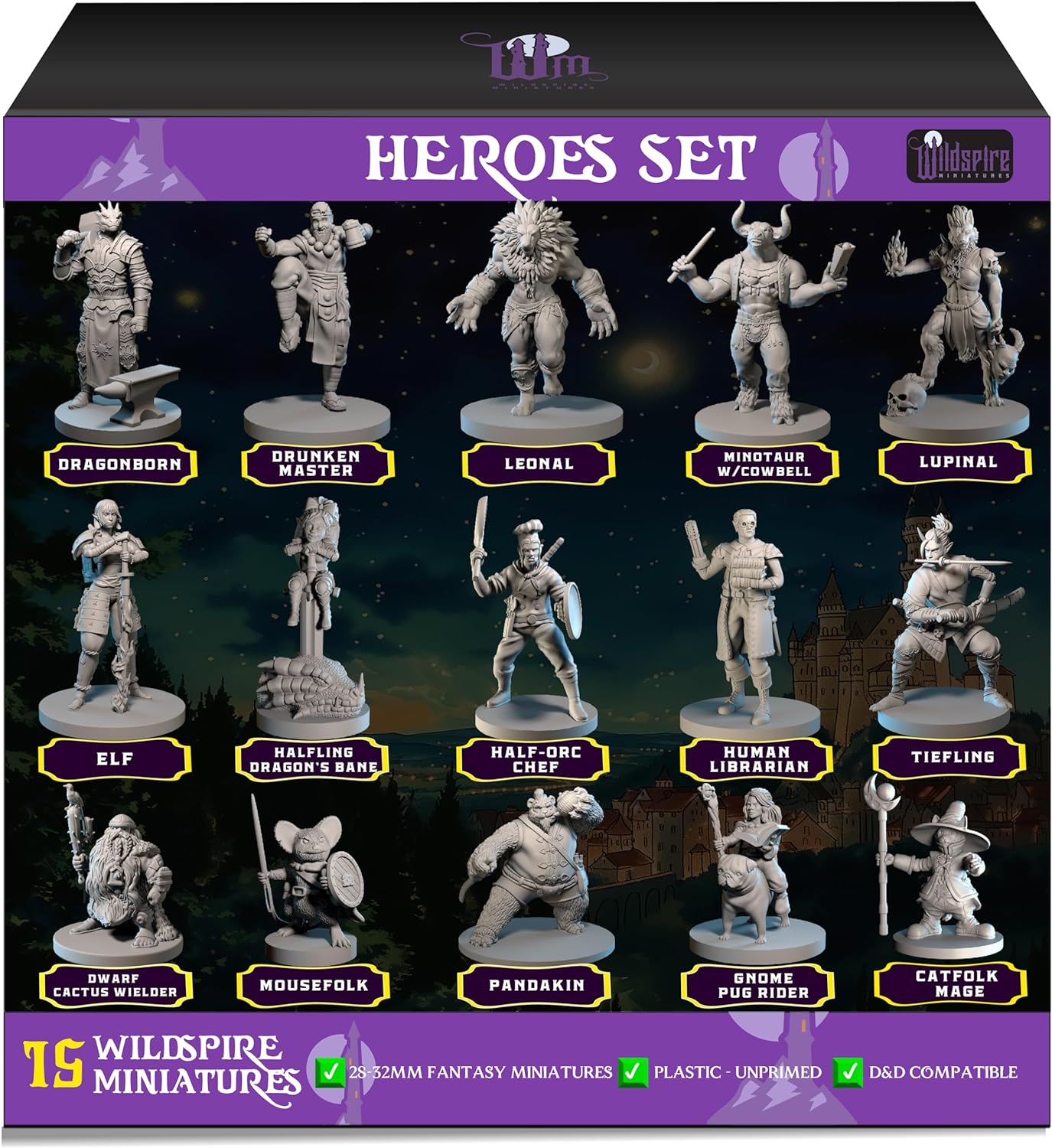 Hero, NPC Miniatures for DND Miniatures 28mm-32mm Unpainted D&D Miniatures Dungeons & Dragons Miniatures DND Figures D and D Miniatures Character Miniatures Bulk DND Minis Heroquest Minis