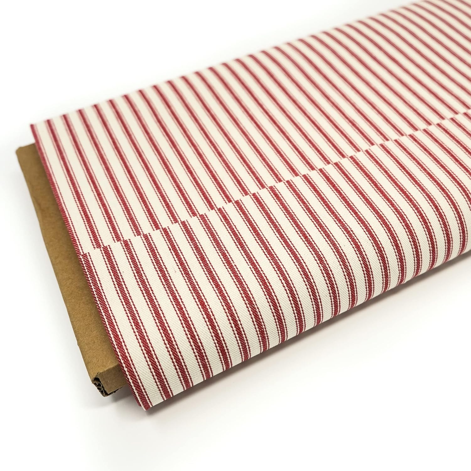 Roc-lon 44/45 Inches Wide 100% Cotton Woven Ticking, Striped Red Cut by Yard