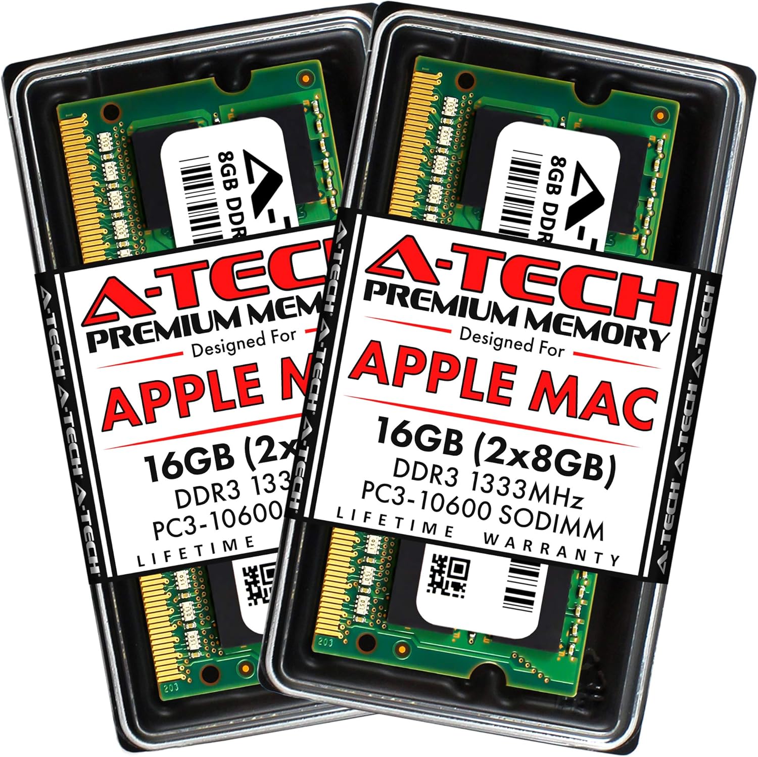 A-Tech 16GB (2x8GB) RAM for Apple MacBook Pro (Early/Late 2011), iMac (Mid 2010 27 inch 4-Core, Mid 2011 21.5/27 inch), Mac Mini (Mid 2011) | DDR3 1333MHz PC3-10600 204-Pin SODIMM Memory Upgrade Kit