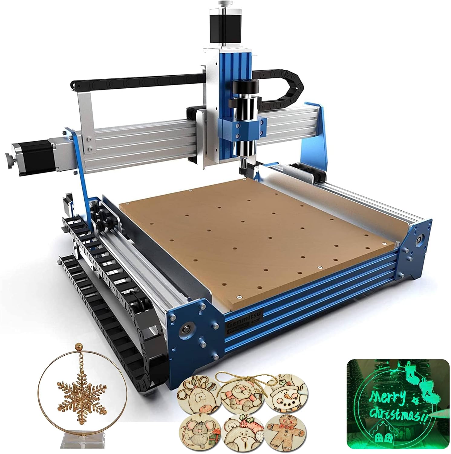 CNC Router Machine PROVerXL 4030 for Wood Metal Acrylic MDF Carving Arts Crafts DIY Design, 3 Axis Milling Cutting Engraving Machine, Working Area 400 x 300 x 110mm (15.7”x11.8”x4.3”)