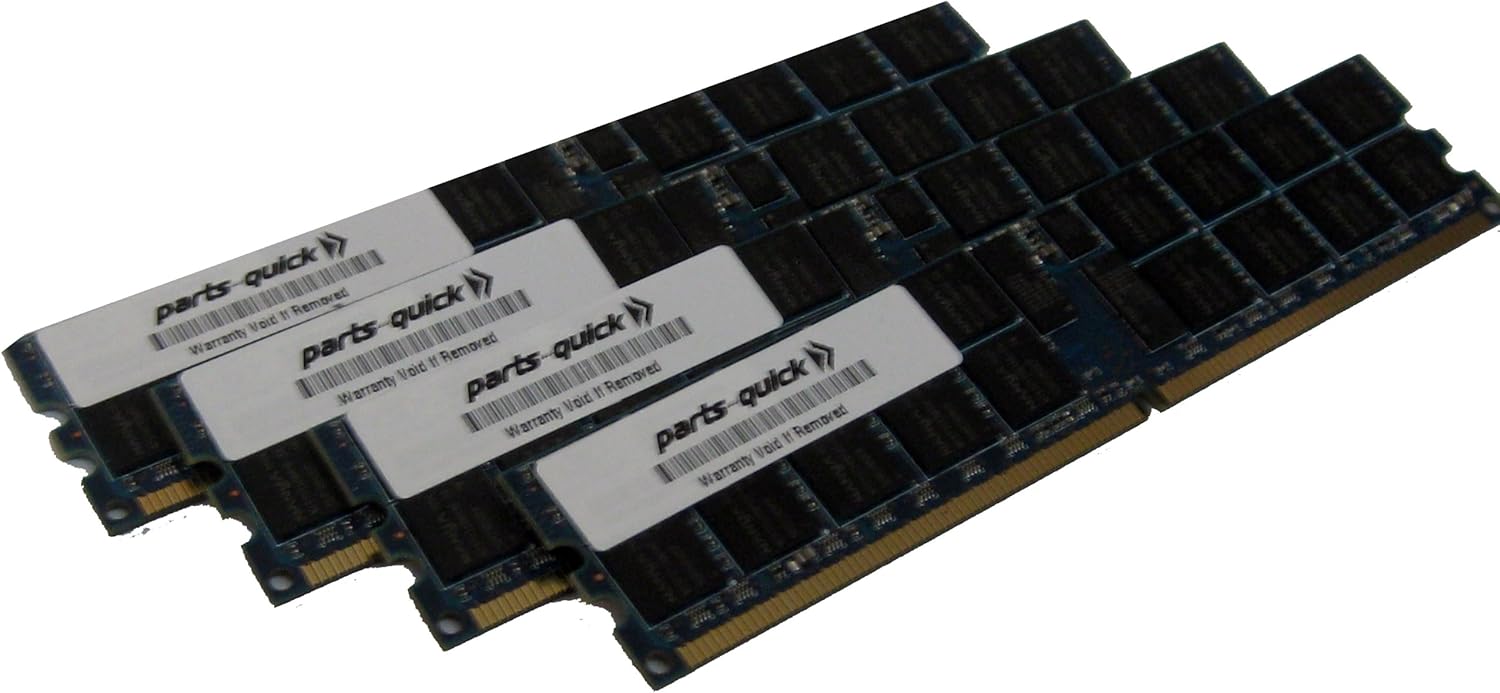 16GB Kit 4 x 4GB Memory for Dell PowerEdge 2800 Server PC2-3200R ECC Registered DDR2-400MHz 240 pin 1.8v DIMM Brand