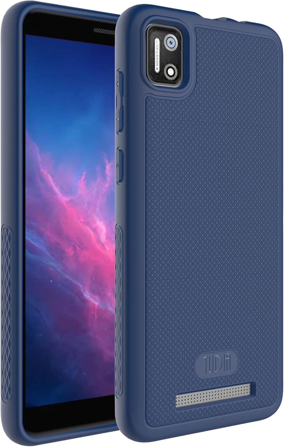 TUDIA Slim Grip Designed for Cloud Mobile Stratus C7 Phone Case, [LINNGrip] Shockproof Lightweight Non-Slip Soft TPU Ultra Slim Protective Case Cover for Stratus C7 (Indigo Blue)