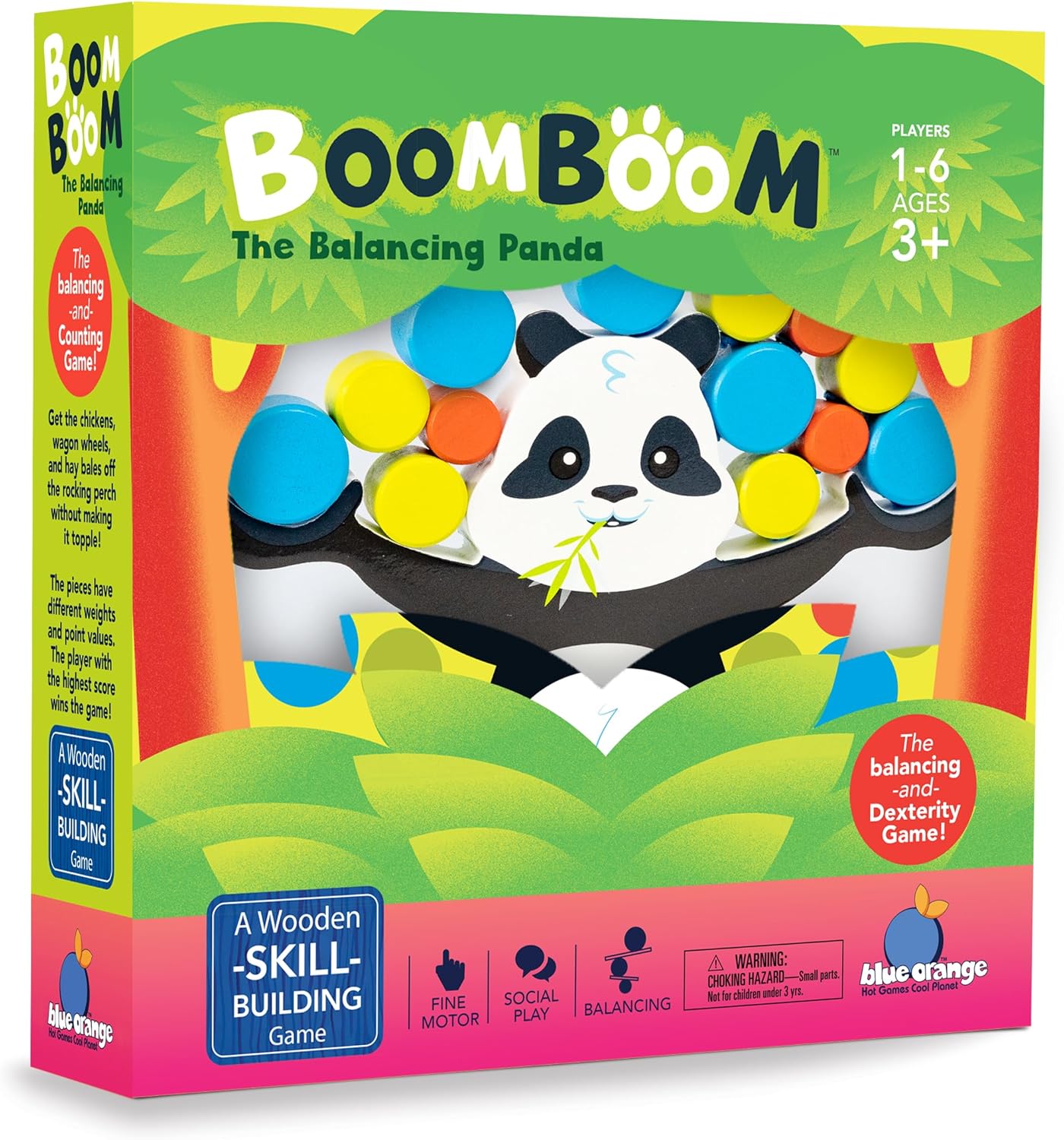 BoomBoom The Balancing Panda Fun Preschool Balancing Game – Award Winning Kids and Family Friendly Educational Panda Wooden Game by Blue Orange Games – 1 to 4 Players for Ages 3+