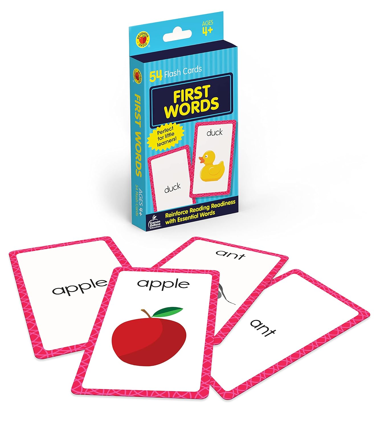 Carson Dellosa Sight Words Flash Cards Kindergarten, First Words Flash Cards, High Frequency Vocabulary Words, and Picture Words Flash Cards for Toddlers Ages 4+