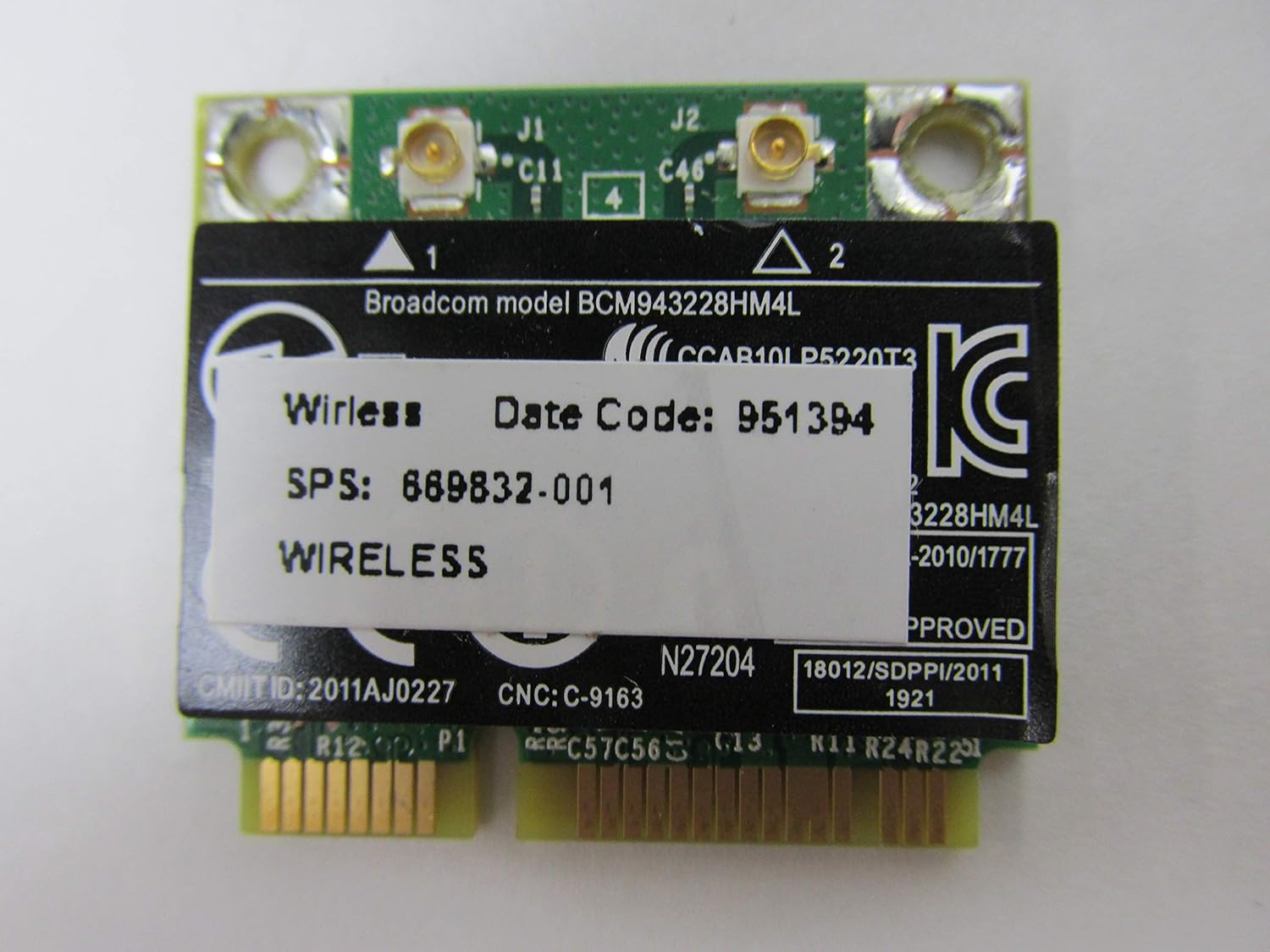 HP 669832-001 Broadcom 43228 802.11abgn 2×2 Wi-Fi adapter