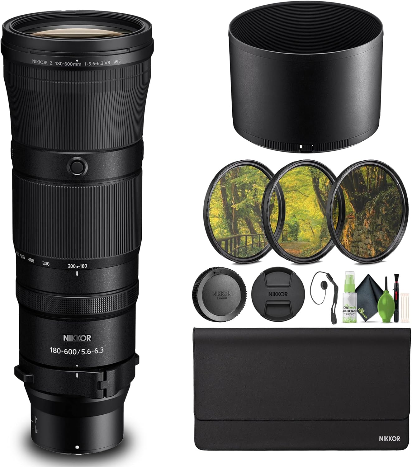 Nikon NIKKOR Z 180-600mm f/5.6-6.3 VR Lens Z (20117) + Filter Kit + Cap Keeper + Cleaning Kit