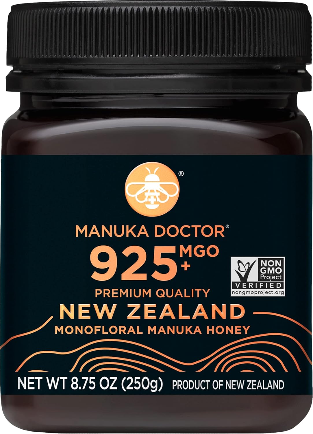 MANUKA DOCTOR – MGO 925+ Manuka Honey Monofloral, 100% Pure New Zealand Honey. Certified. Guaranteed. RAW. Non-GMO (8.75 oz)