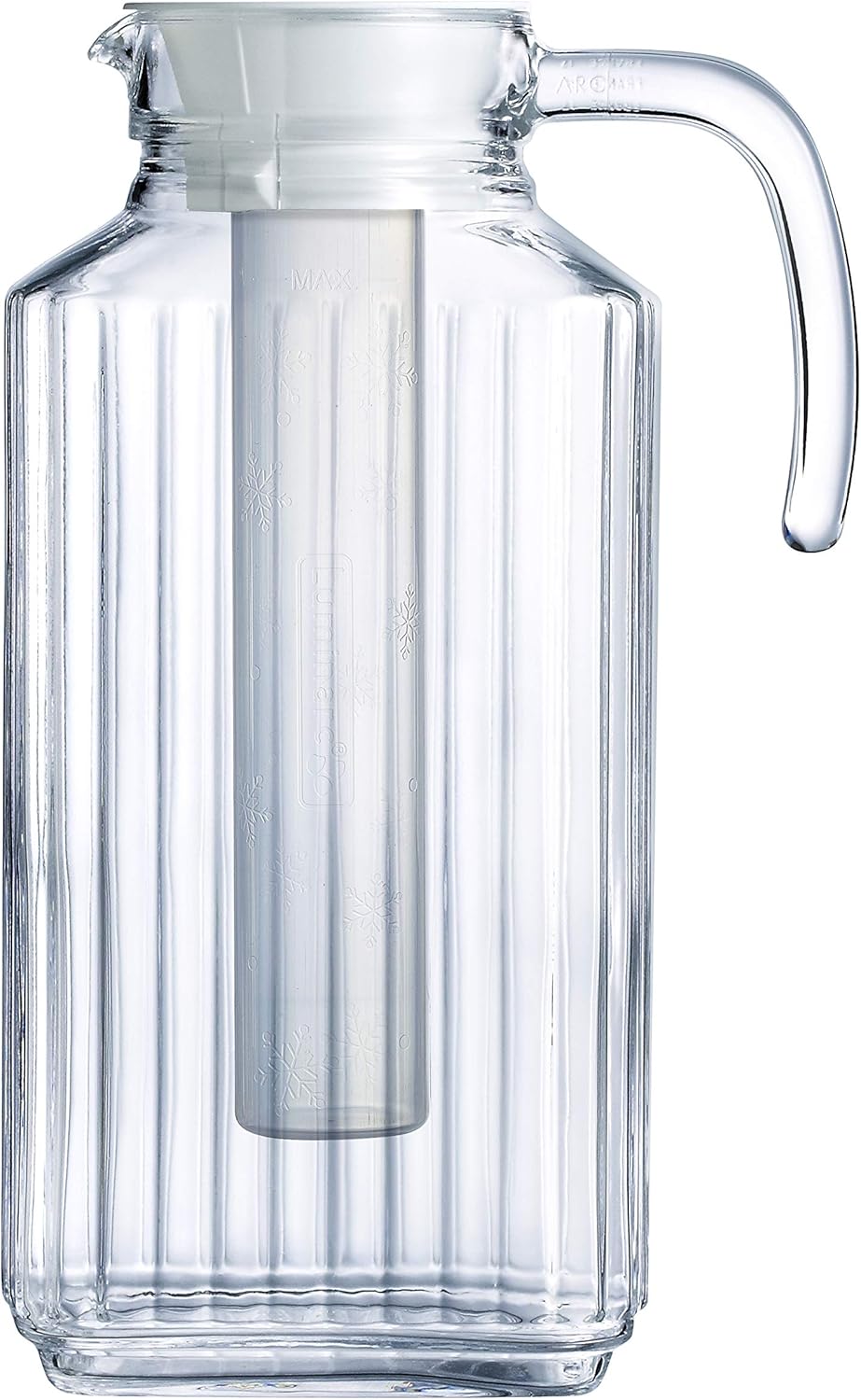 Luminarc Quadro 57.25-Ounce Jug/Pitcher with White Lid