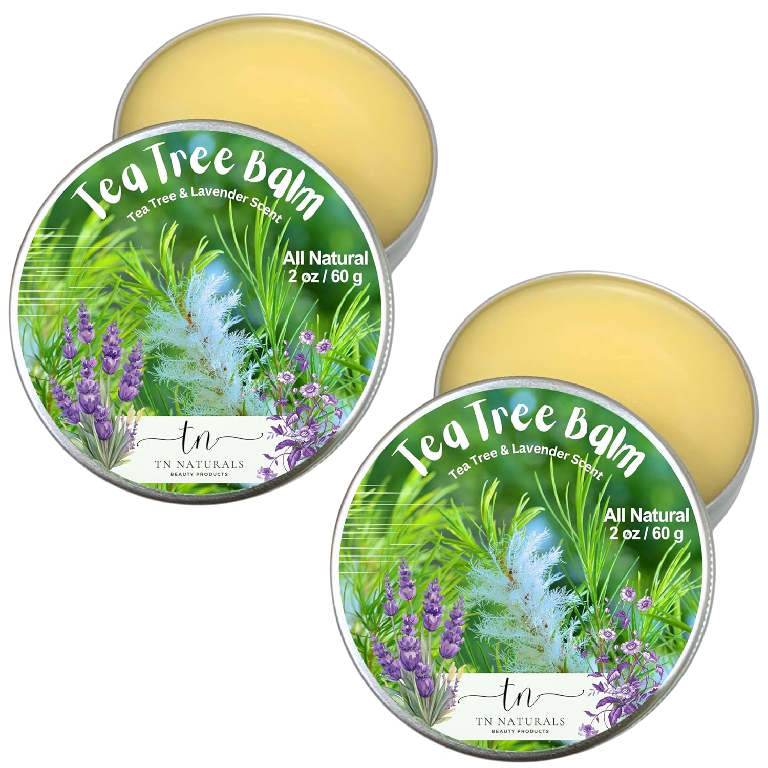 TEA TREE OIL BALM | All Natural Moisturizer, Soothing Relief for Many Skin Conditions | Skincare for Dry, Itchy Skin, Irritations, Eczema, and Acne, | 2 Pack