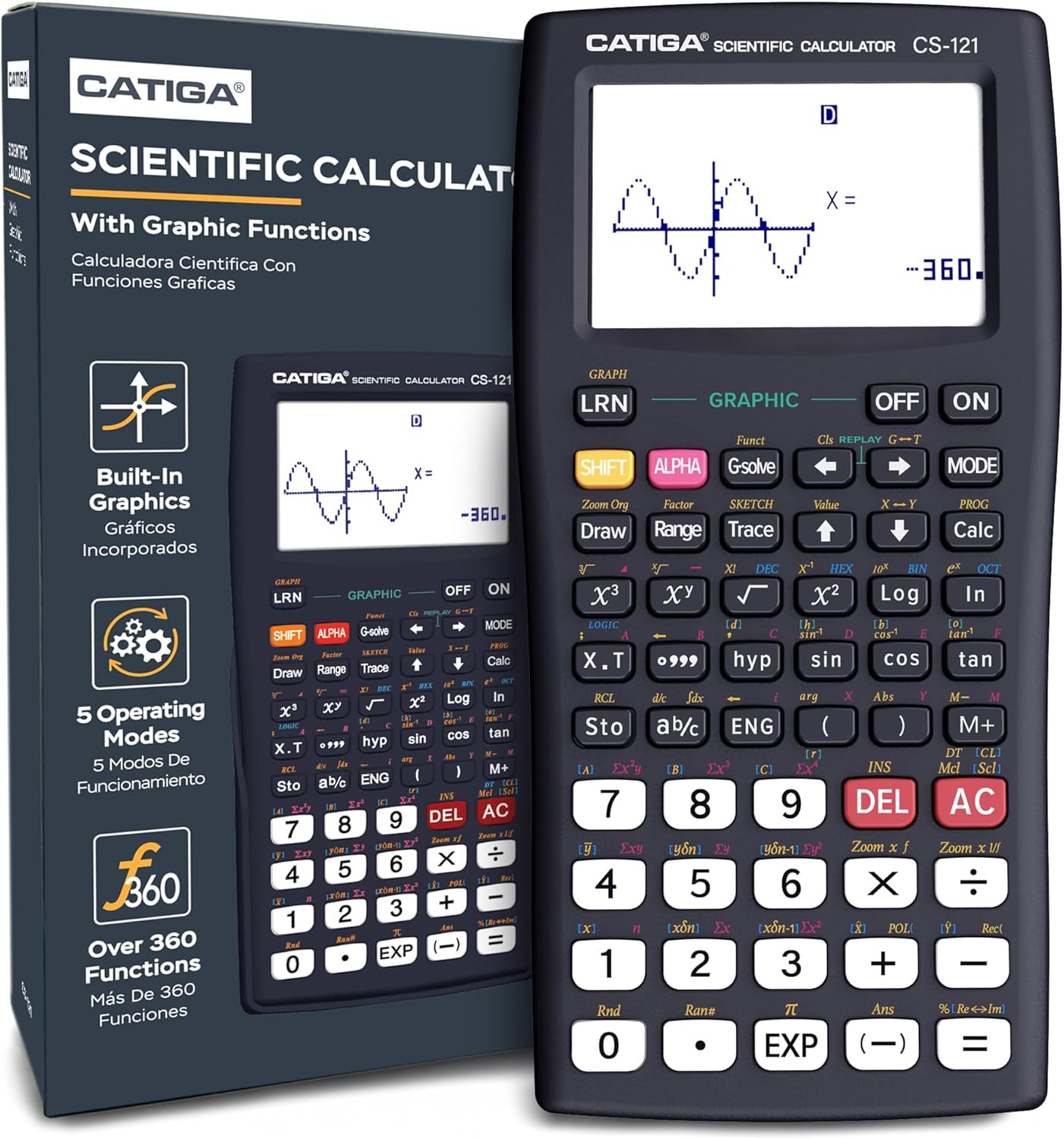 Scientific Calculator with Graphic Functions – Multiple Modes with Intuitive Interface – Perfect for Beginner and Advanced Courses, High School or College