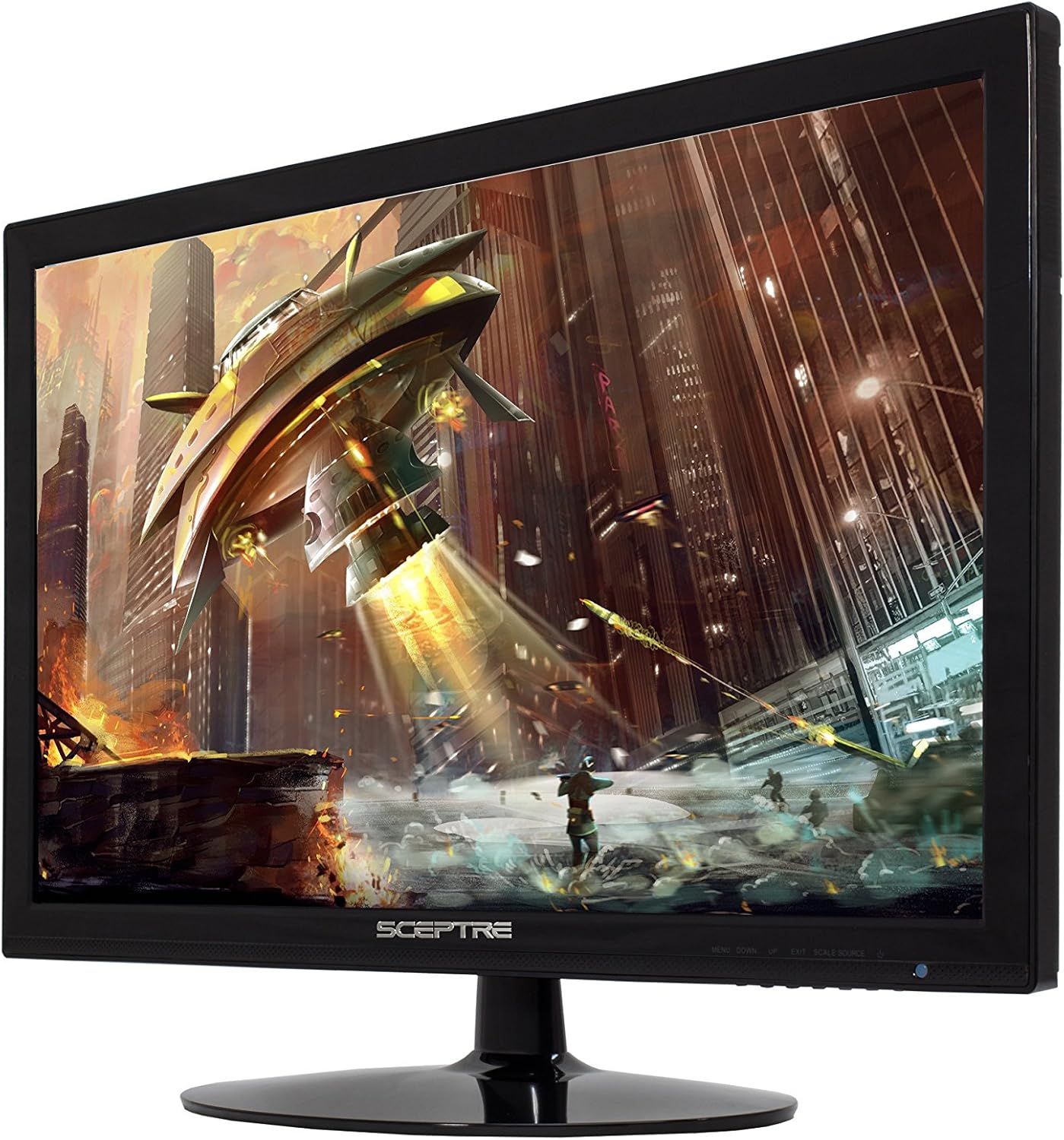 Sceptre 24 Inch 75Hz 1080p LED Monitor 99% sRGB Build-in Speakers HDMI x2 VGA, Machine Black (E248W Series)