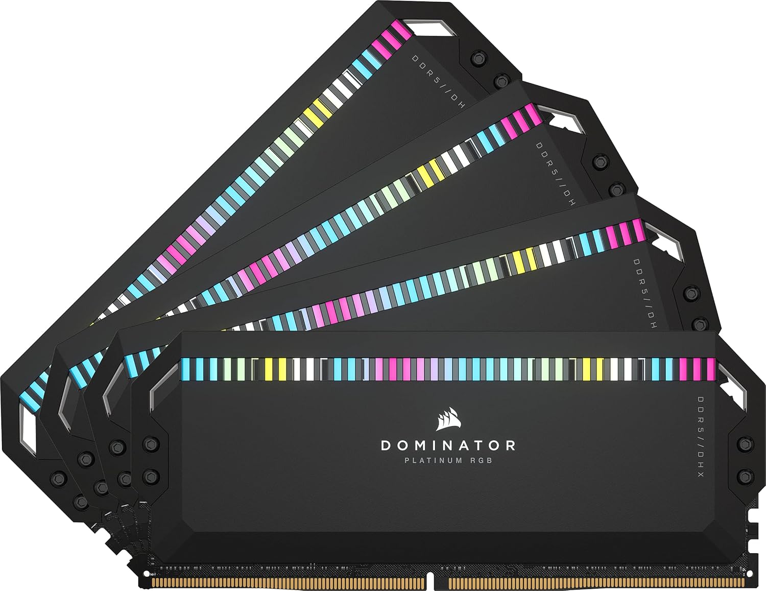 CORSAIR DOMINATOR PLATINUM RGB DDR5 RAM 64GB (4x16GB) 6200MHz CL32 Intel XMP iCUE Compatible Computer Memory – Black (CMT64GX5M4B6200C32)