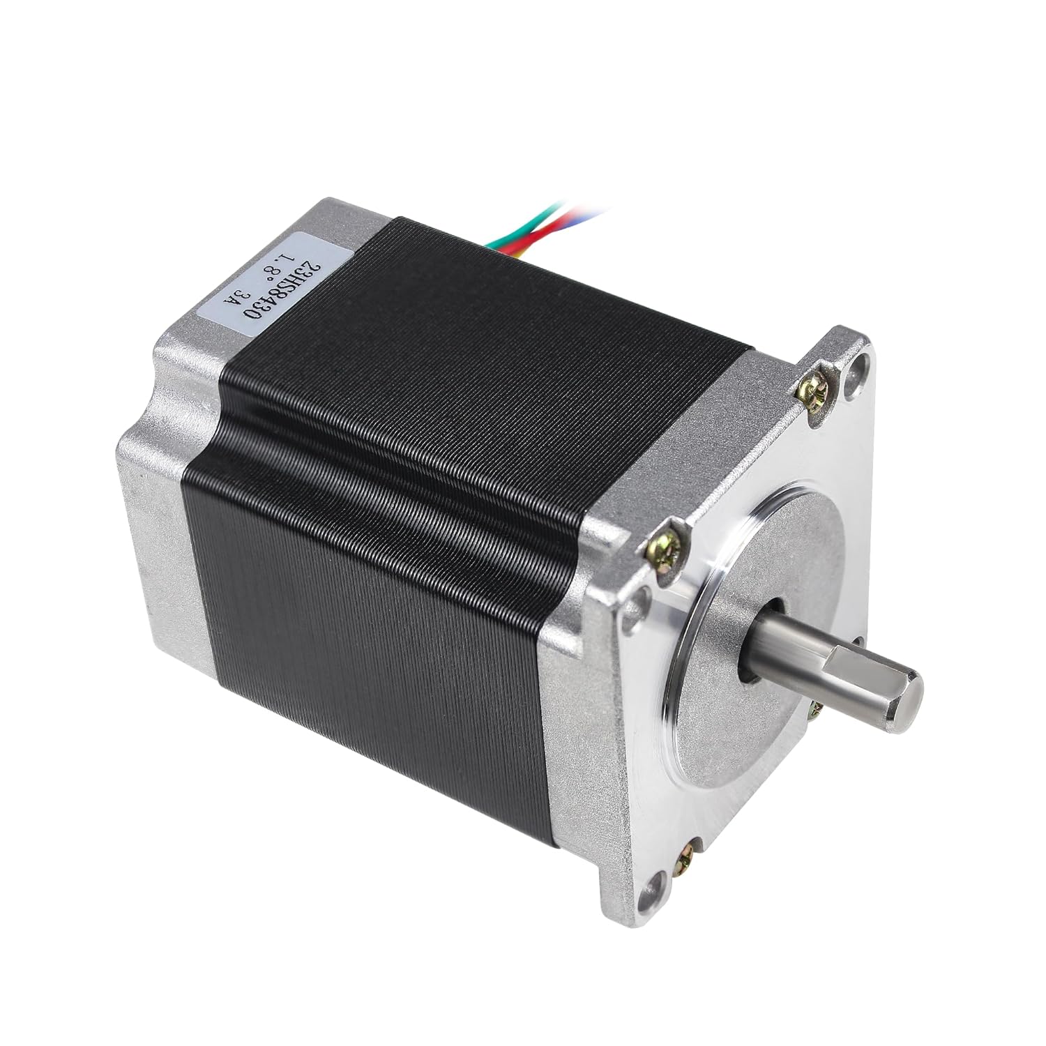 Nema 23 Stepper Motor 76mm 270oz.in 3A CNC Hybrid 2 Phase High Torque Stepping Motor 180Ncm 4 Lead for CNC Router XYZ Axis Milling Engraving Machine/3D Printers 23HS8430