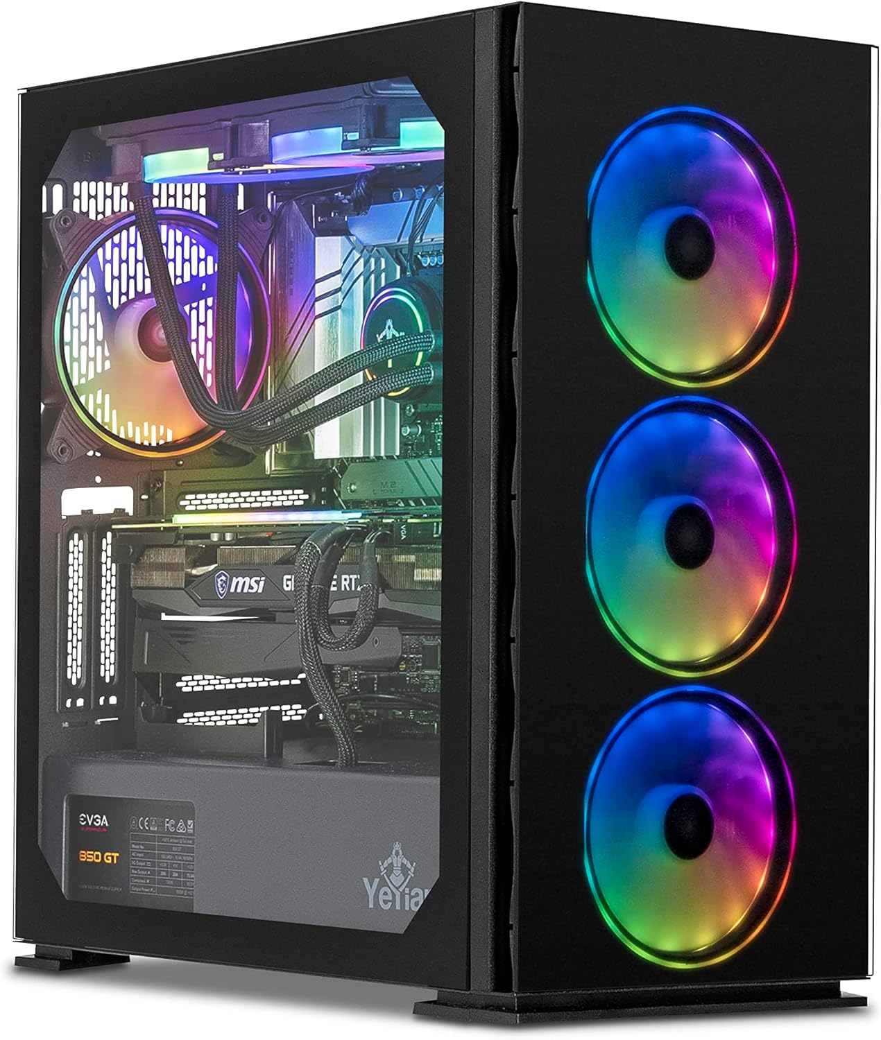 YEYIAN Yari II Gaming Desktop PC Computer,Intel Core I5 13600KF up to 5.1 GHz,Radeon RTX 3070 Ti 8G GDDR6X,16G DDR5 RAM,1TB SSD,WiFi,RGB Fanx6,Windows 11 Home