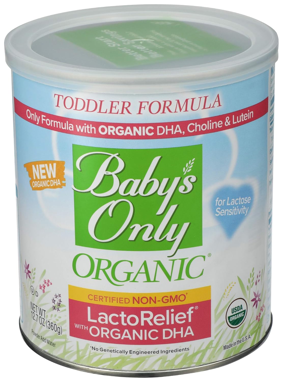 Baby’s Only Toddler Formula, Lactose Relief, Organic, 12.7-Ounce Can