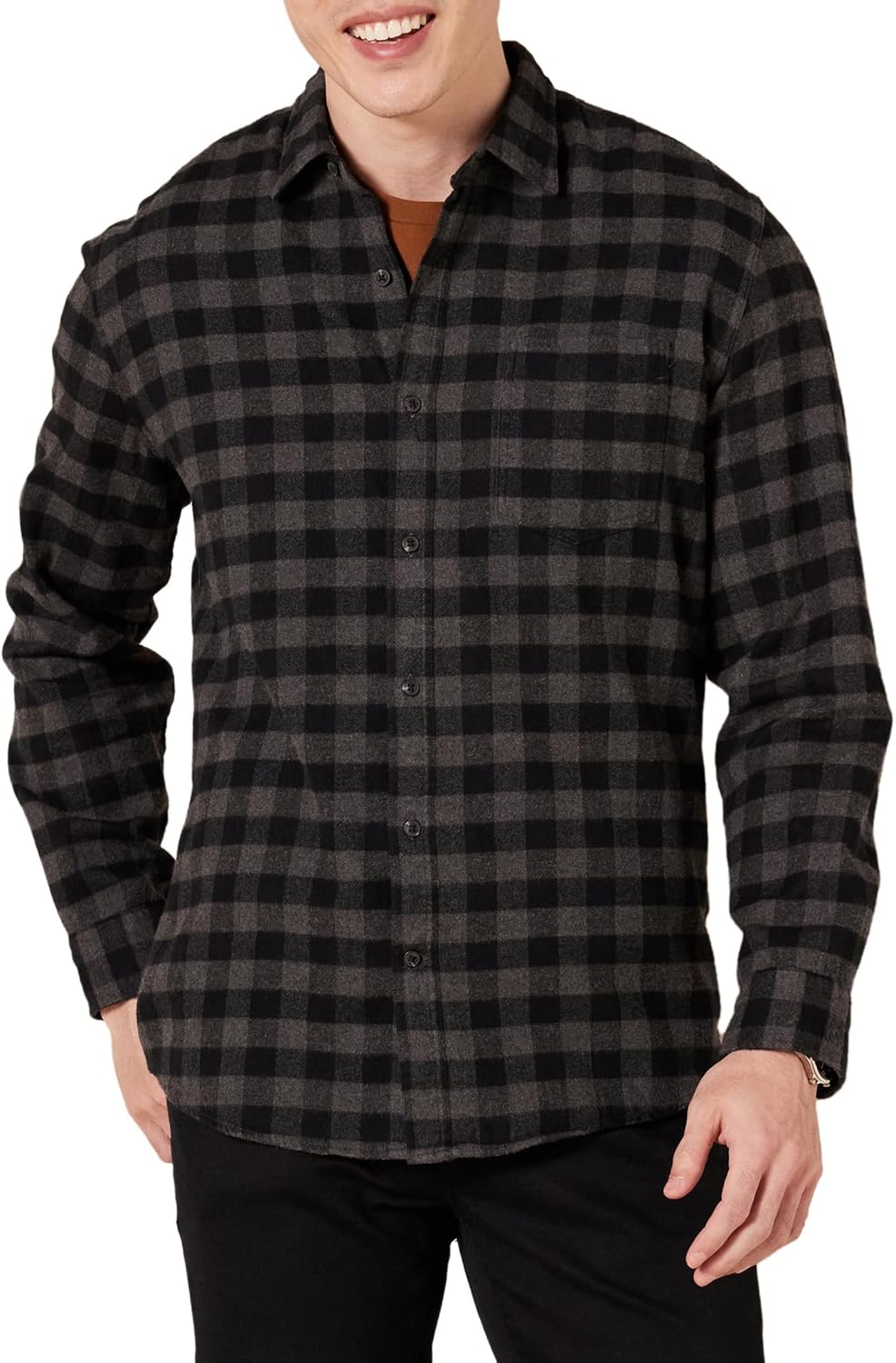 Amazon Essentials Men’s Long-Sleeve Flannel Shirt (Available in Big & Tall)