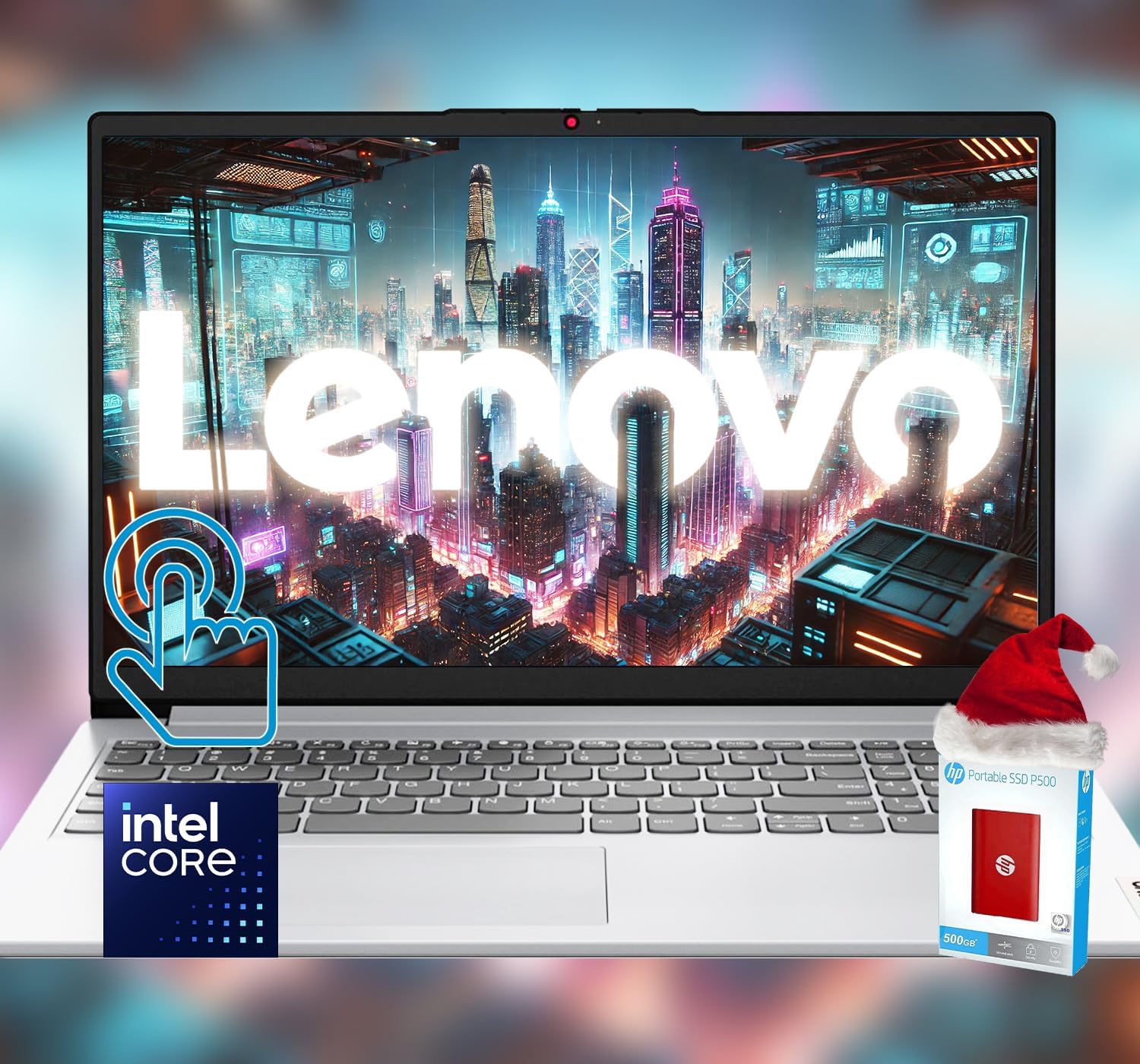 Lenovo Idea 15 Premium Series Touchscreen Laptop • Intel Core i3 6-Core Processor • 40GB RAM & 2.5TB SSD (2TB PCIe SSD withHP P500 512GB Portable SSD) • 15.6″ FHD Touchscreen • Windows 11 Pro