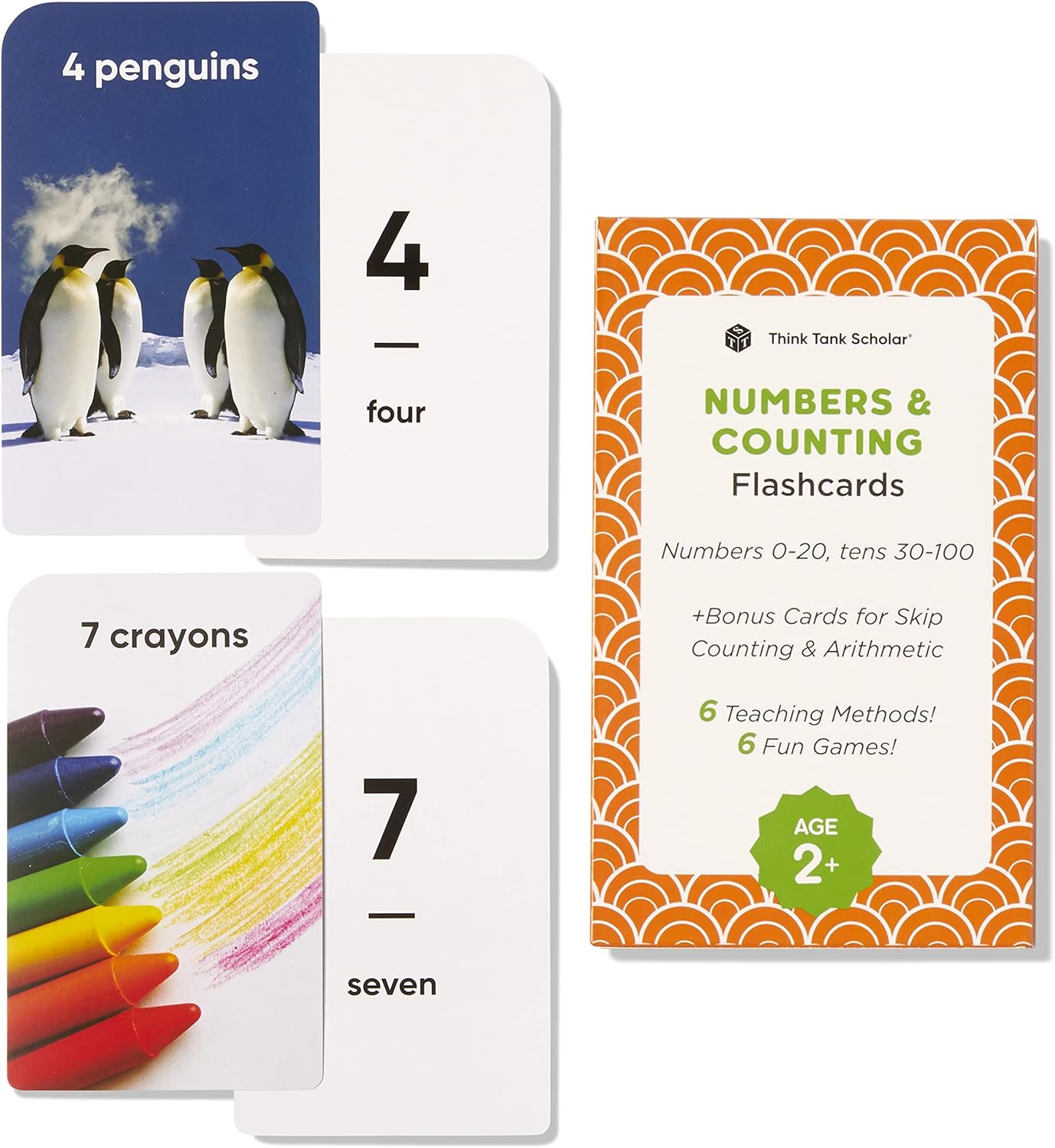 Think Tank Scholar Numbers Flash Cards for Toddlers – Counting Flashcards for Kids Ages 4-8 Years Old Numbers 0-100, Learn Numbers, Learn Numerical Order, Learn to Count – Math Practice Real Pictures