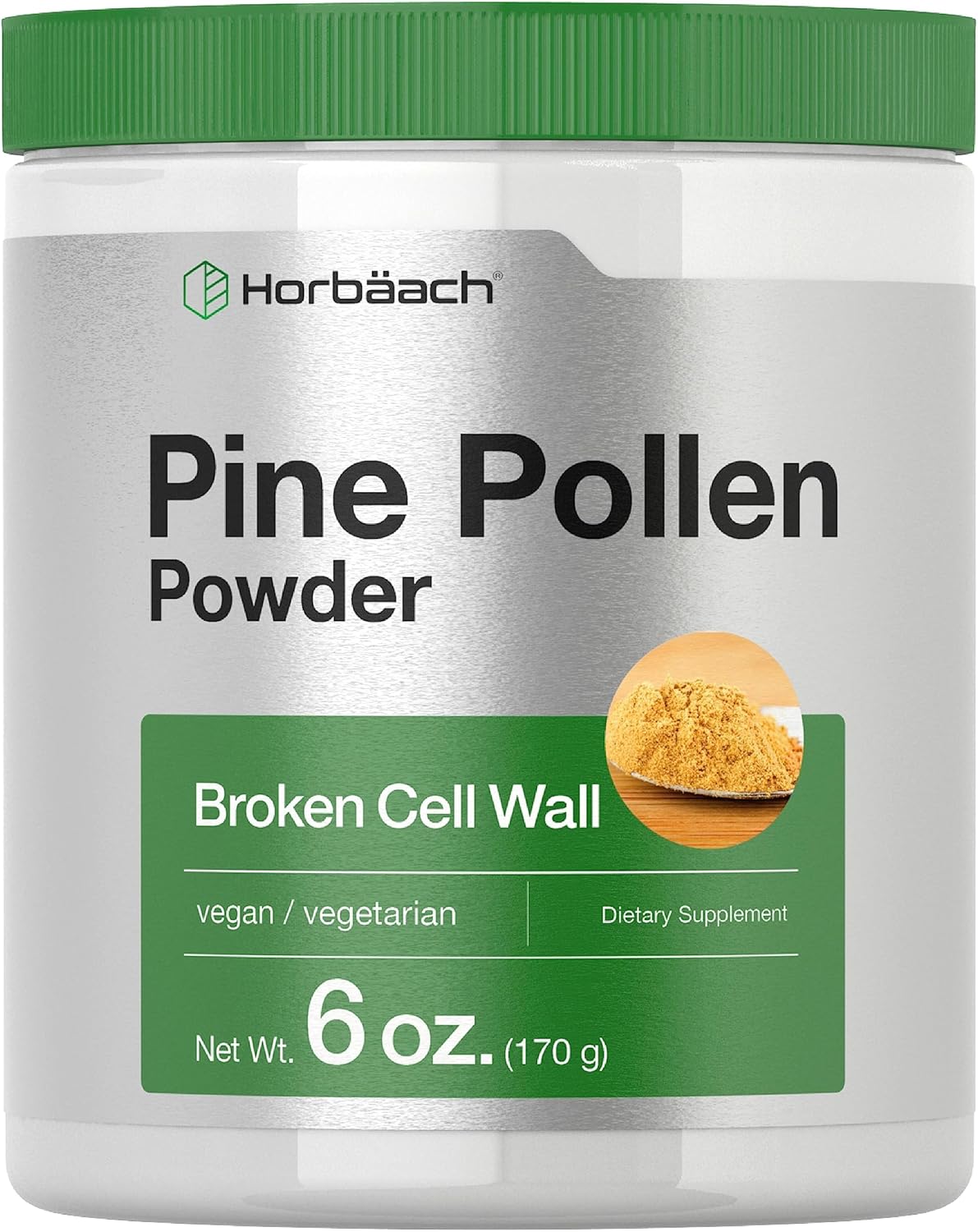 Horbäach Pine Pollen Powder | 6 Ounce | Nature’s Superfood | Non-GMO, Vegetarian, Gluten Free Supplement