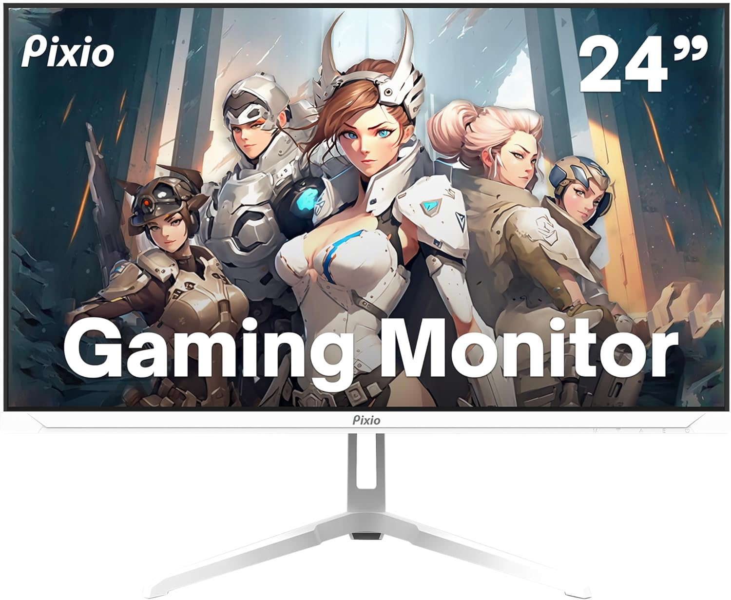 Pixio PX248 Wave White 24 inch 200Hz Refresh Rate FHD 1080p Resolution Fast IPS Panel 1ms GTG Response Time White Gaming Monitor with Adaptive Sync