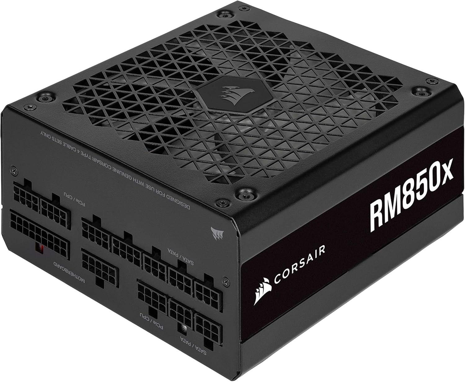 CORSAIR RM850x Fully Modular ATX Power Supply – 80 PLUS Gold – Low-Noise Fan – Zero RPM – Black