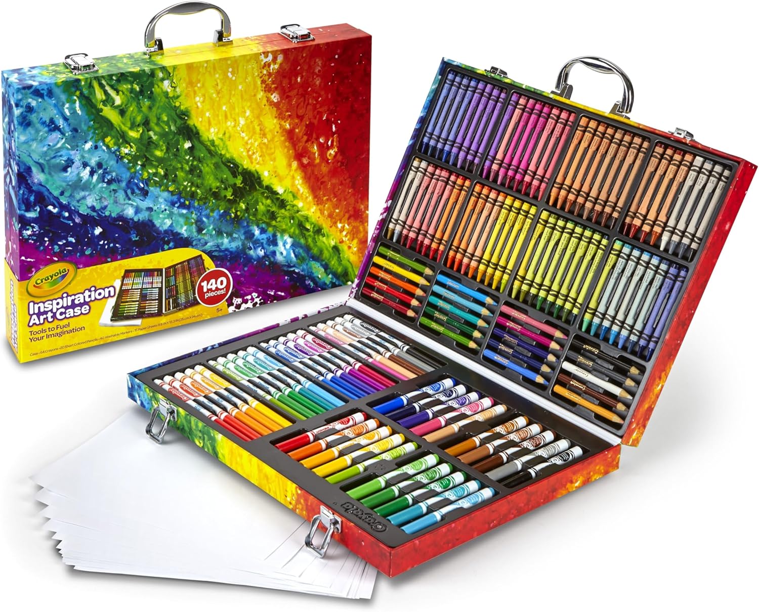 Crayola Inspiration Art Case Coloring Set – Space (140ct), Art Kit For Kids, Toys for Girls & Boys, Art Set, Holiday Gift for Kids [Amazon Exclusive]