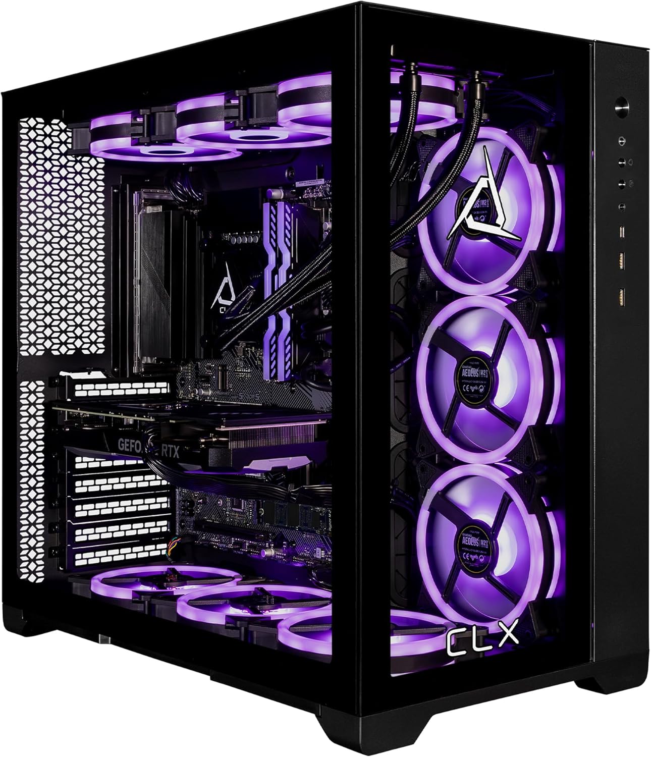 CLX Set Gaming Desktop – Liquid Cooled Intel Core i9 13900KF 3GHz 24-Core Processor, 64GB DDR5 Memory, GeForce RTX 4070 12GB GDDR6X Graphics, 2TB SSD, 6TB HDD, WiFi, Windows 11 Home 64-bit