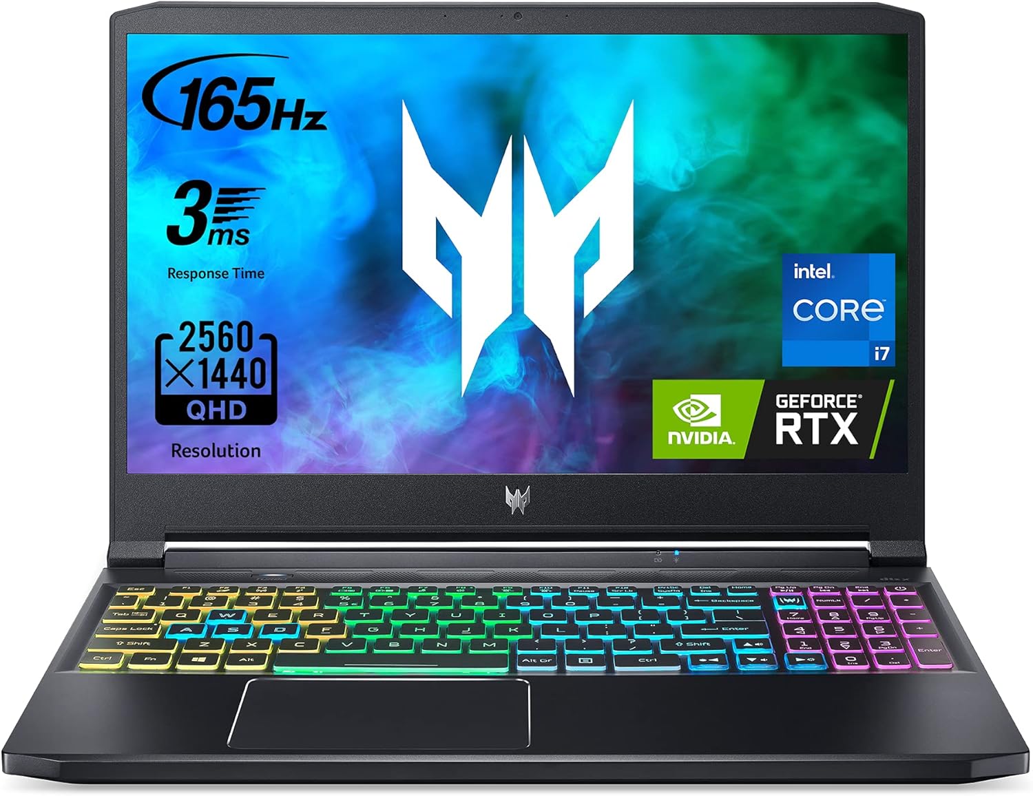 Acer Predator Triton 300 PT315-53-7691 Gaming Laptop | Intel i7-11800H | NVIDIA GeForce RTX 3070 Laptop GPU | 15.6″ QHD 165Hz 3ms IPS Display | 16GB DDR4 | 1TB SSD | Killer WiFi 6 | RGB Keyboard