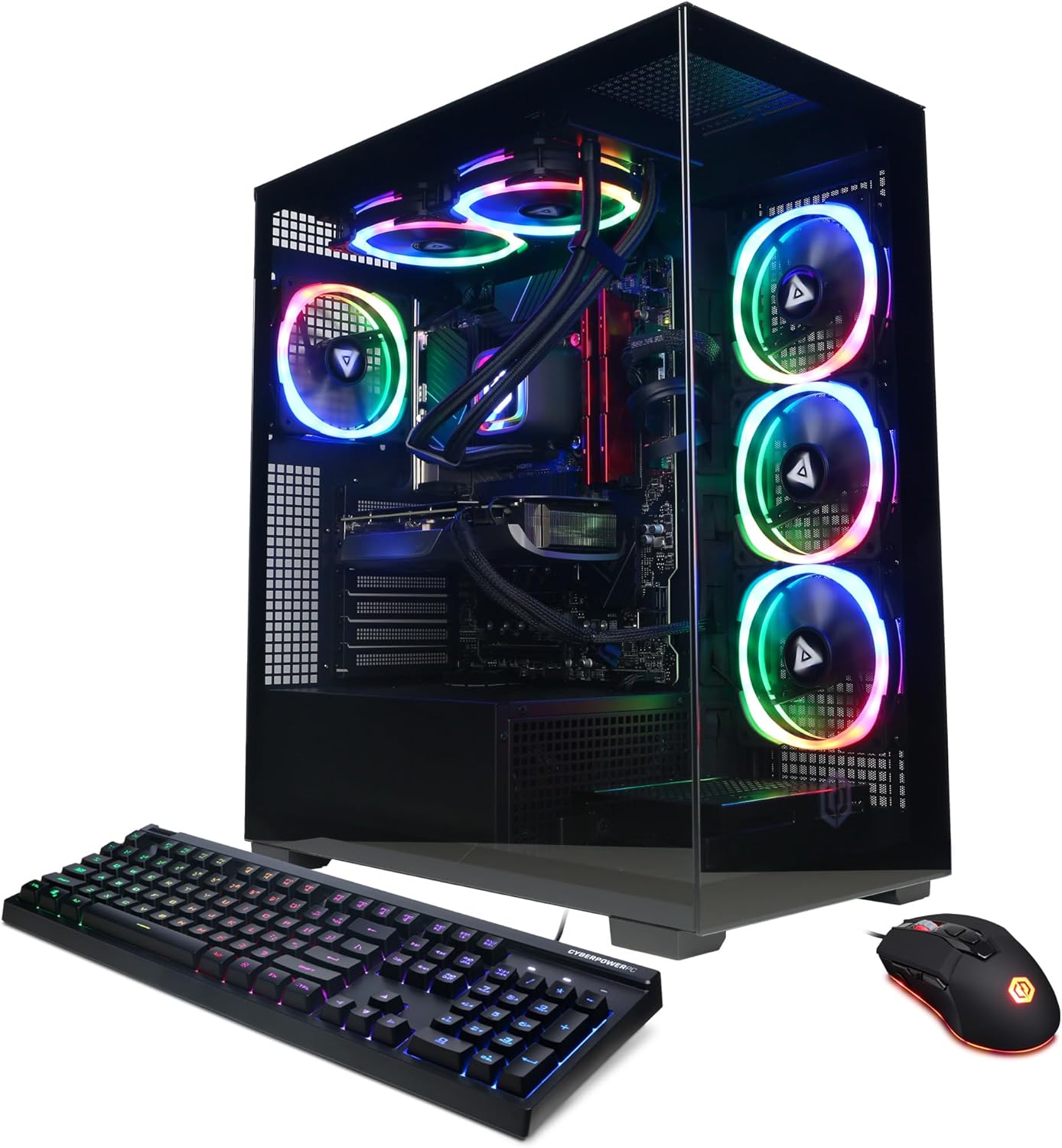 CyberPowerPC Gamer Supreme Liquid Cool Gaming PC, AMD Ryzen 7 8700G 4.2GHz, GeForce RTX 4070 Super 12GB, 64GB DDR5, 2TB PCIe Gen4 SSD, WiFi Ready & Windows 11 Home (SLCAI9200A)