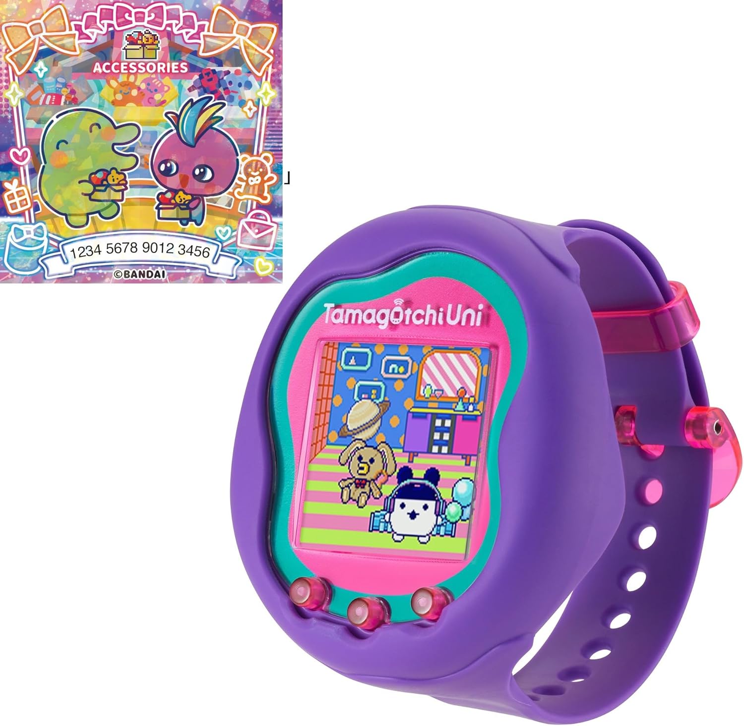 Tamagotchi Uni Purple with Amazon Limited Sticker [Japan Toy Awards 2023 Communication Toy Category Grand Prize] [2023 Nikkei Excellent Product and Service Award, Nikkei MJ Award]