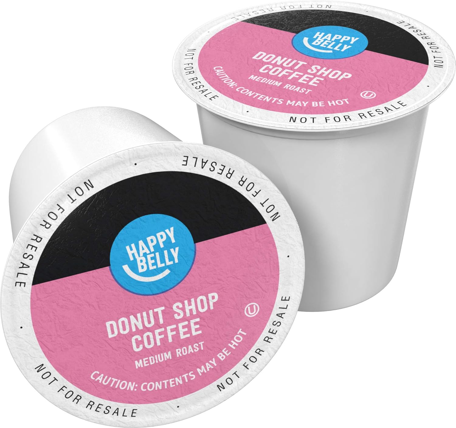 Amazon Brand – Happy Belly Medium Roast Coffee Pods, Donut Style, Compatible with Keurig 2.0 K-Cup Brewers, 100 Count