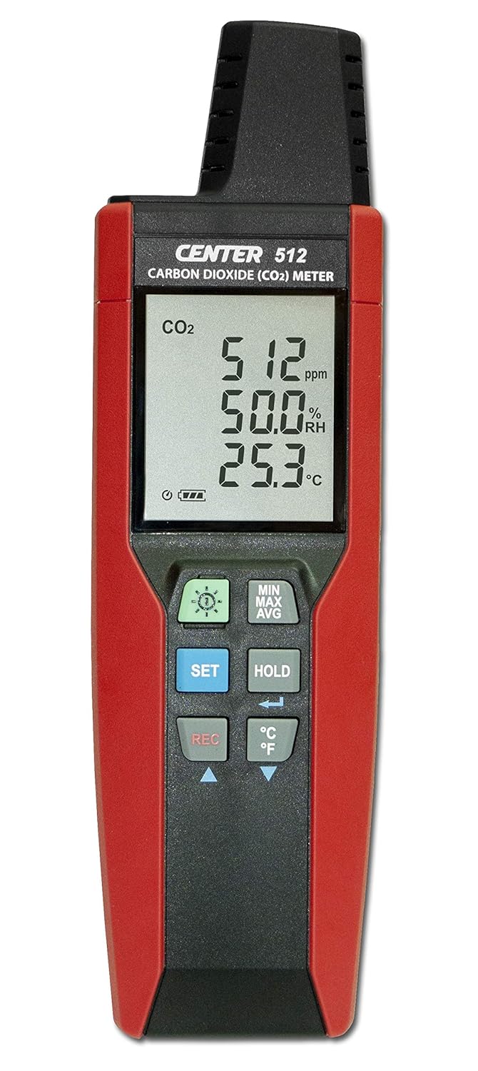 Indoor Air Quality Meter for Carbon Dioxide CO2, Temperature and Humidity. Fast, Accurate Portable IAQ Monitor and Datalogger. Includes USB Cable, Software, Carry Case.