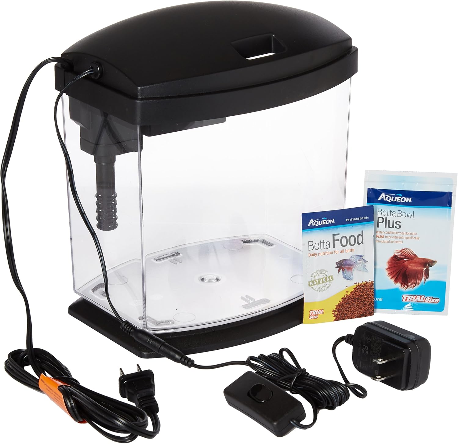 Aqueon Products 015905178020 LED Minibow Aquarium Kit, 1 Gallon, Black