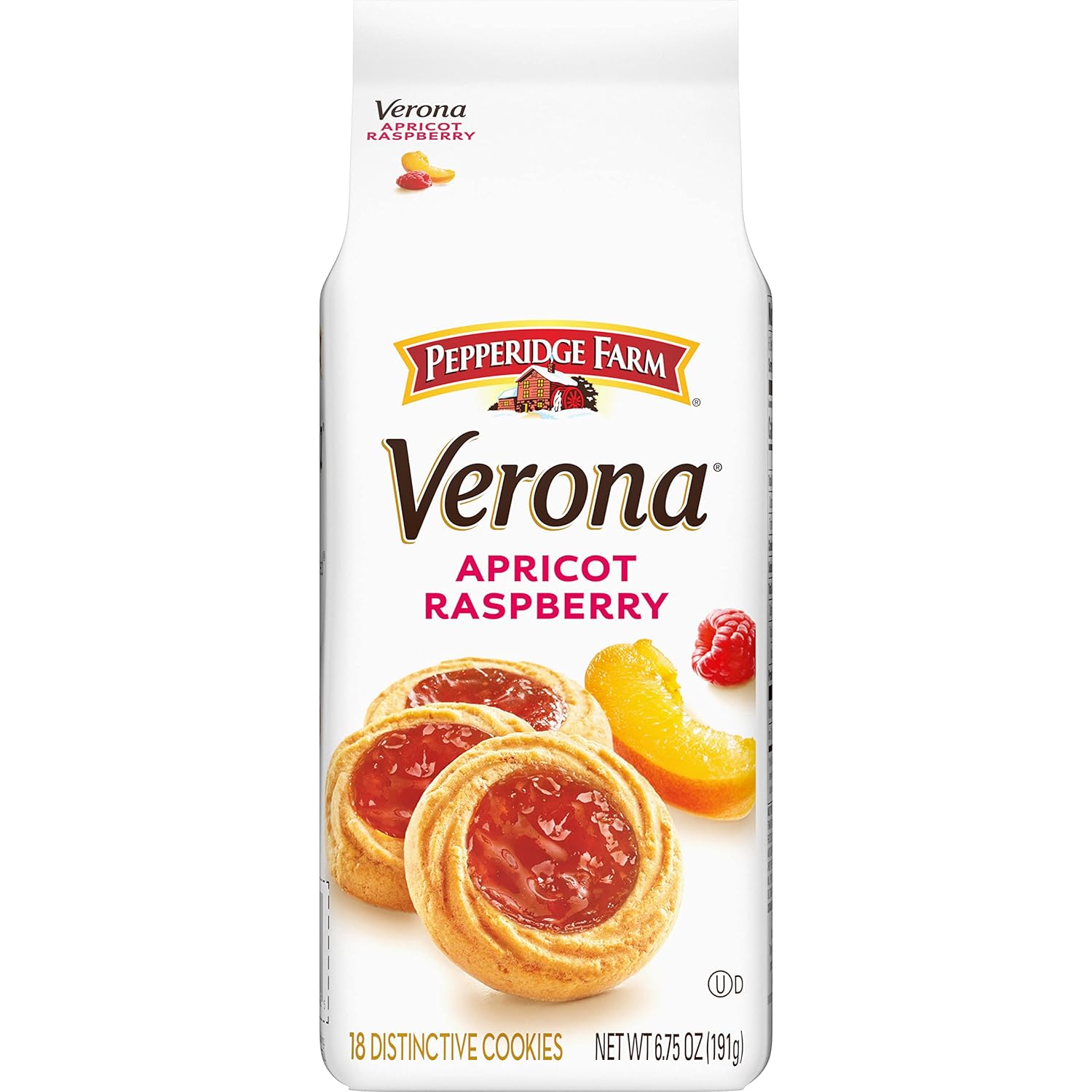 Pepperidge Farm Verona Apricot Raspberry Thumbprint Cookies, 6.75 oz. Bag