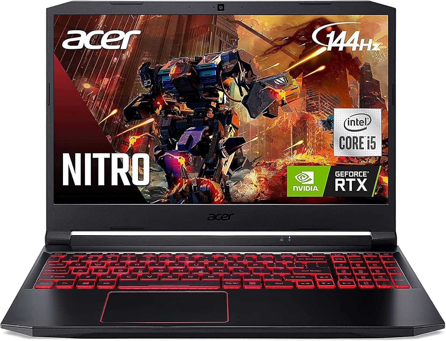 acer Nitro 5 AN515 Gaming Laptop, 15.6″ FHD 144Hz IPS Display, Intel Core i5-10300H, NVIDIA GeForce RTX 3050, 16GB DDR4 RAM, 1TB NVMe SSD, Backlit Keyboard, TWE Cloth