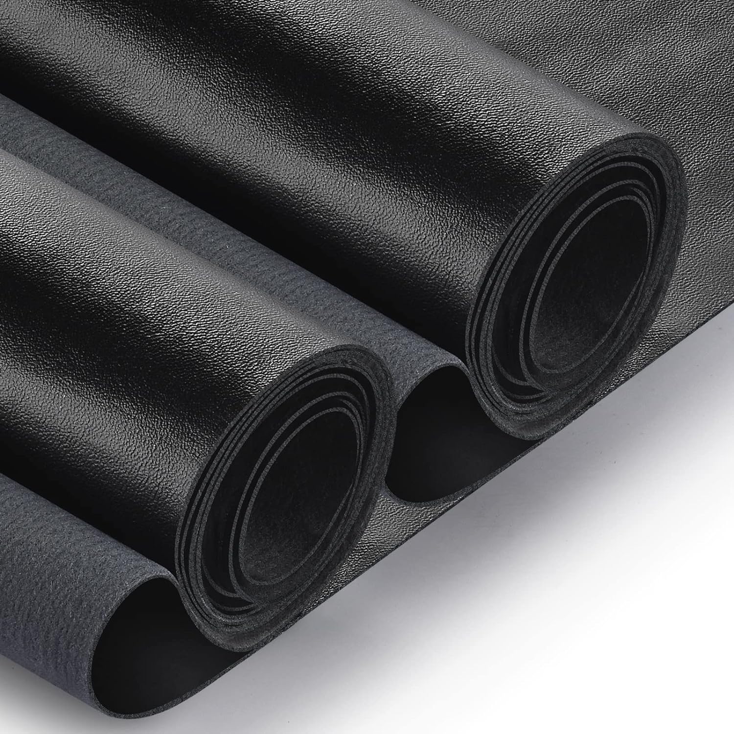 PU Fabric Leather 2 Yards 58″ x 72″, 0.9mm Thick Faux Synthetic Leather Material Sheets for Upholstery Crafts, DIY Sewings, Sofa, Handbag, Hair Bows Decorations (Black_Smooth Surface_2 Yards)