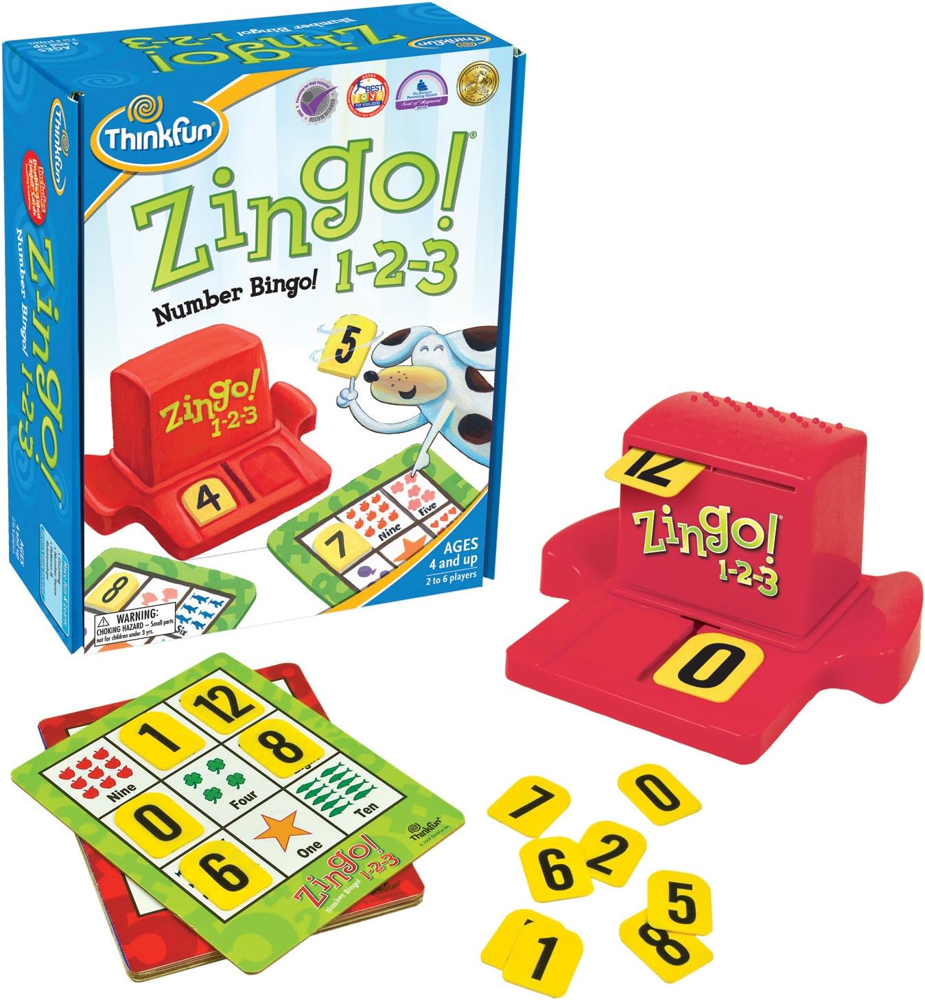 ThinkFun Zingo 1-2-3 Number Bingo Game | Perfect for Kids Aged 4 and Up | Award-Winning Toy of the Year Nominee | Fun Learning Experience