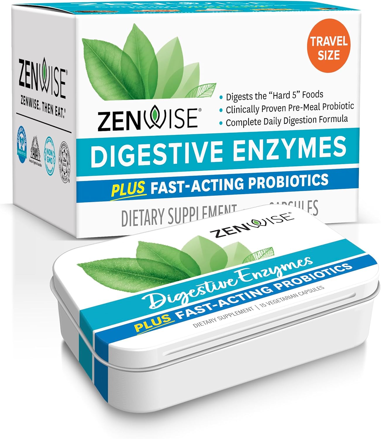 Zenwise Health Digestive Enzymes for Gut Health – Probiotic Multi Enzymes with Prebiotics and Probiotics for Women and Men for Digestive Health and Bloating Relief, Daily Enzymes for Digestion -15 CT