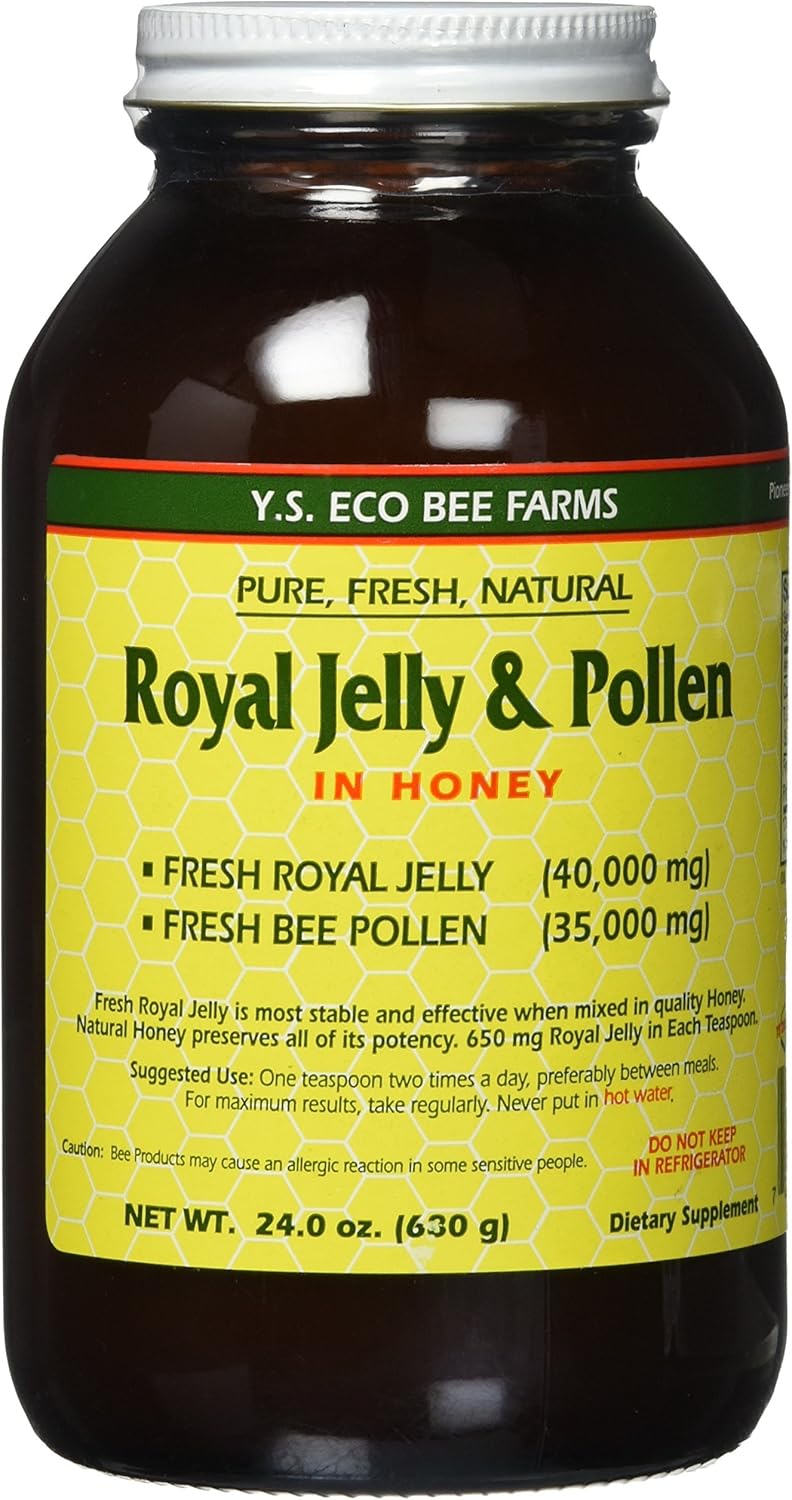 Fresh Royal Jelly + Bee Pollen, Honey Mix – 40,000 mg YS Eco Bee Farms 24.0 oz.