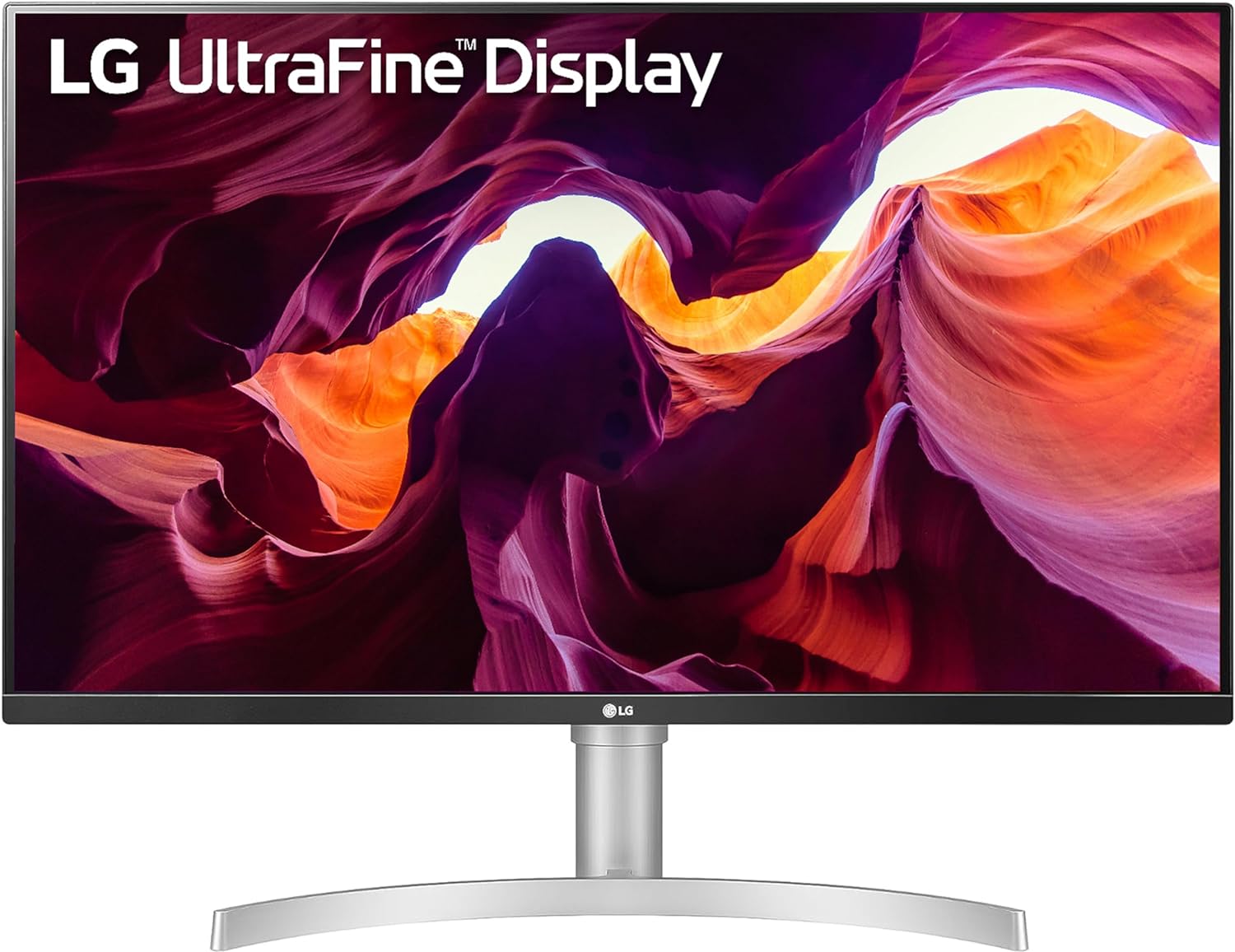 LG 27UL550-W 27-inch 4K UHD (3840 x 2160) UltraFine Computer Monitor, IPS, AMD FreeSync, Tilt/Height/Pivot Adjustable Stand, HDR10, HDMI, DisplayPort, Black Stabilizer, White